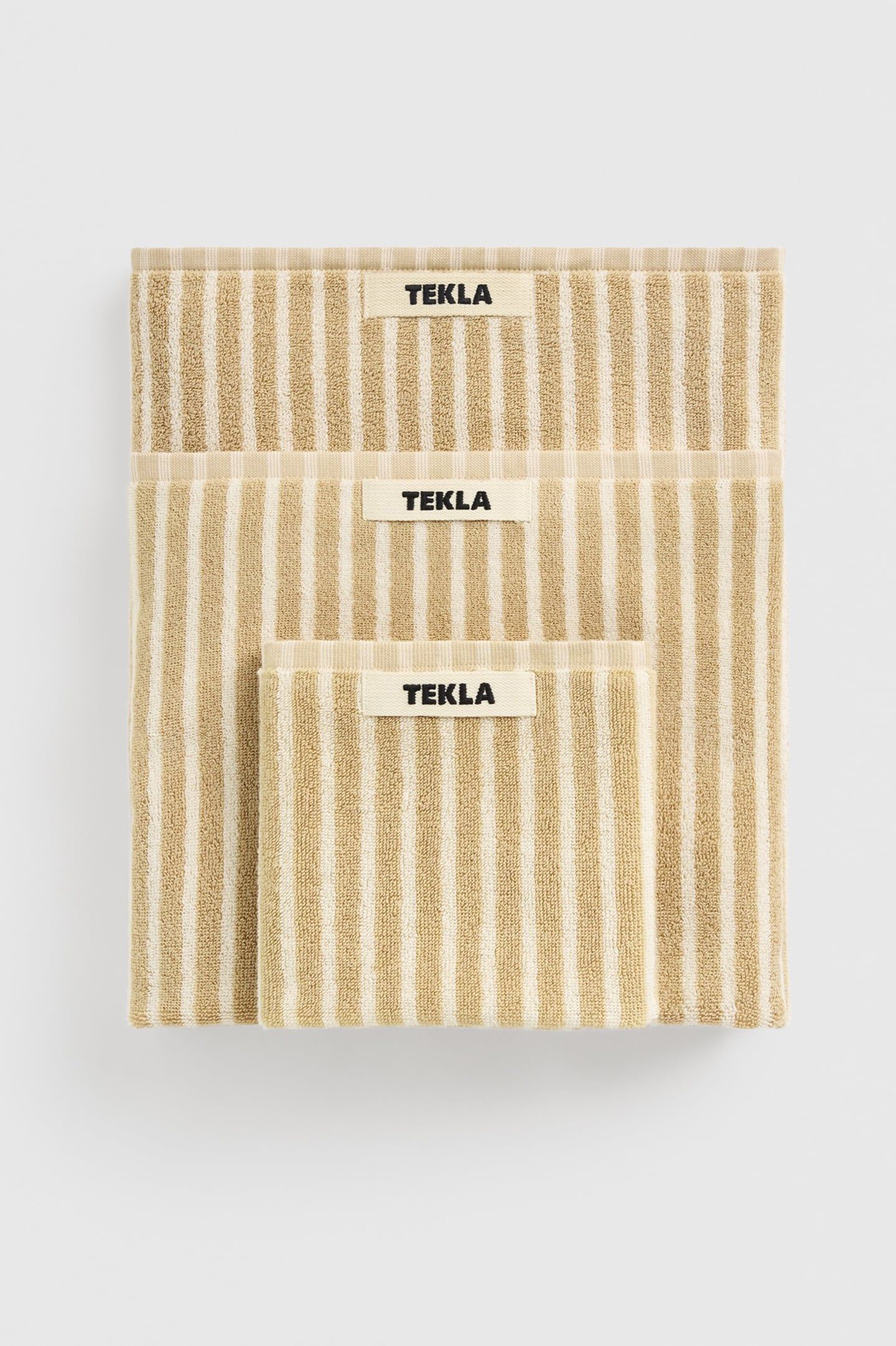 UNISEX HAND TOWEL IVORY STRIPES 1