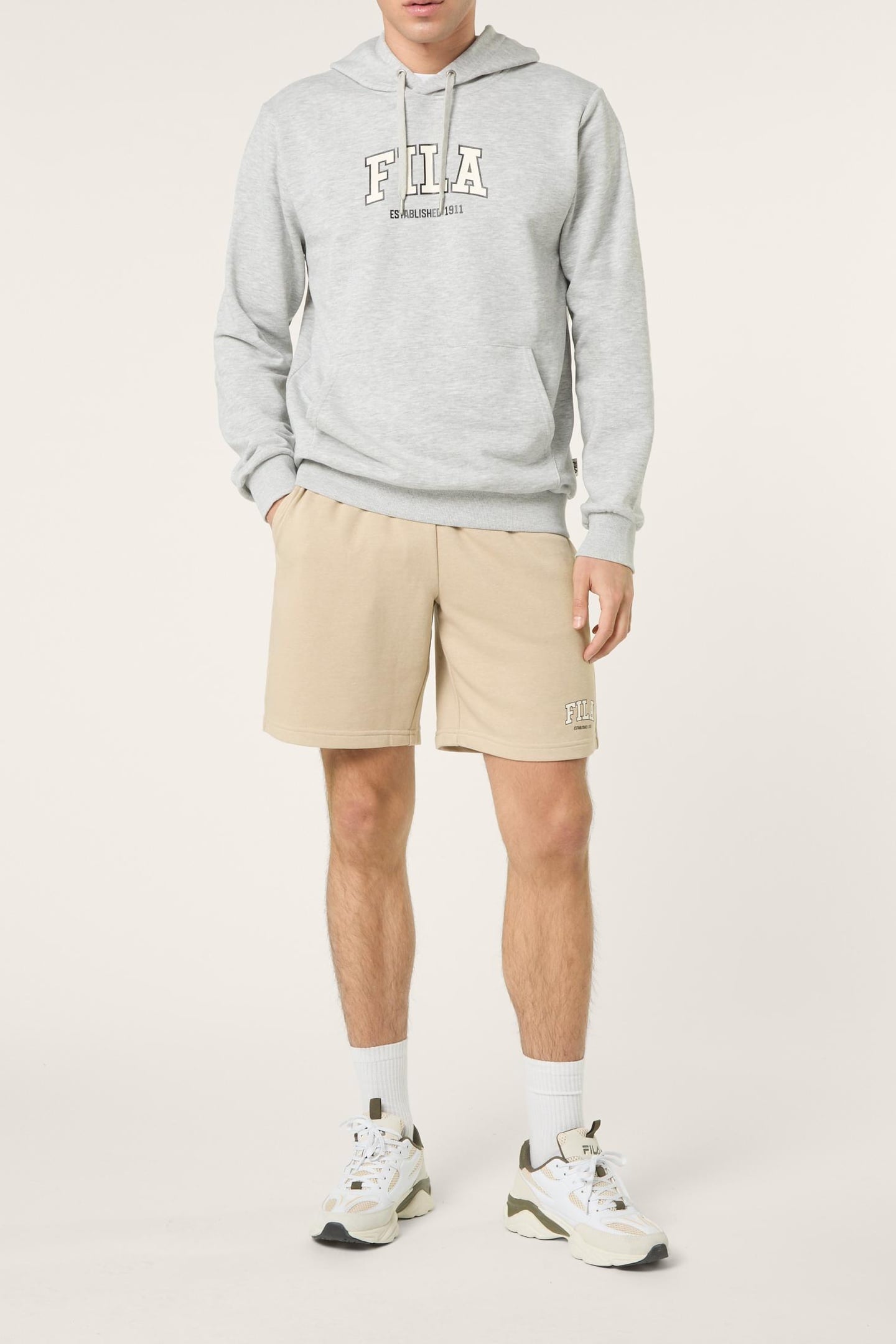 RIFREDI REGULAR GRAPHIC SWEAT SHORTS WHITE PEPPER 2