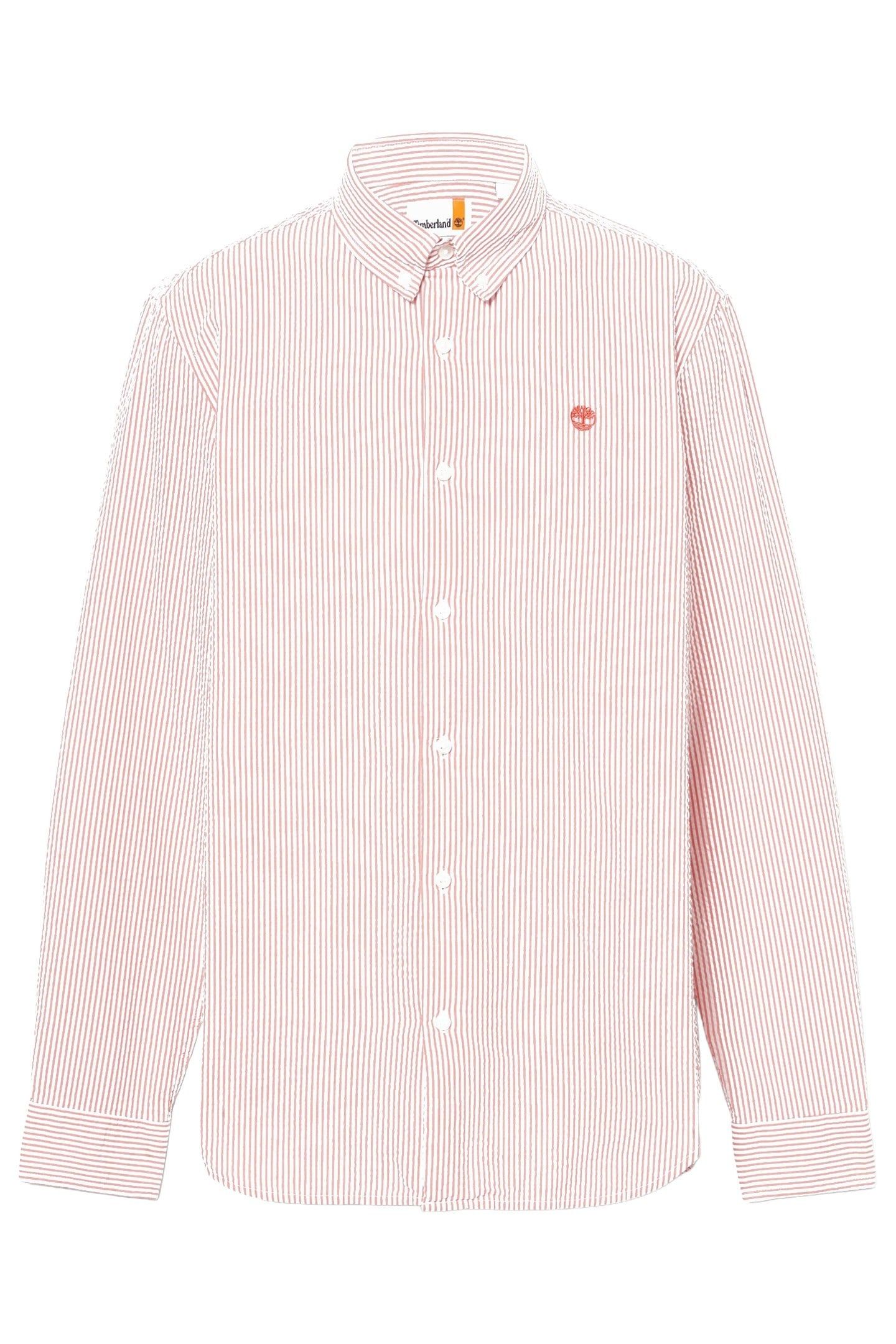 LS STRIPED SEERSUCKER SHIRT BURNT SIENNA 4