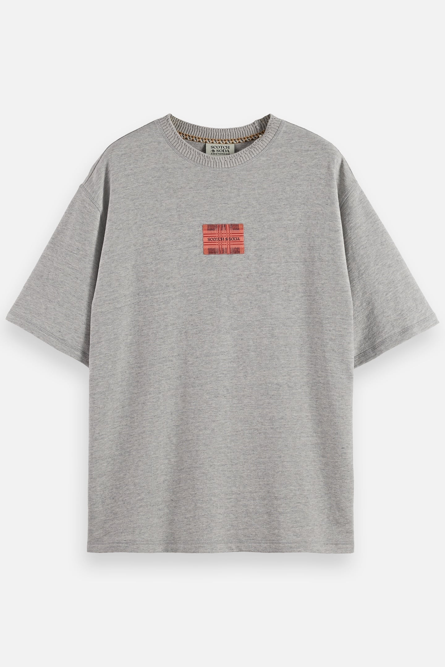 LOOSE FIT LABEL T-SHIRT GREY MELANGE 4