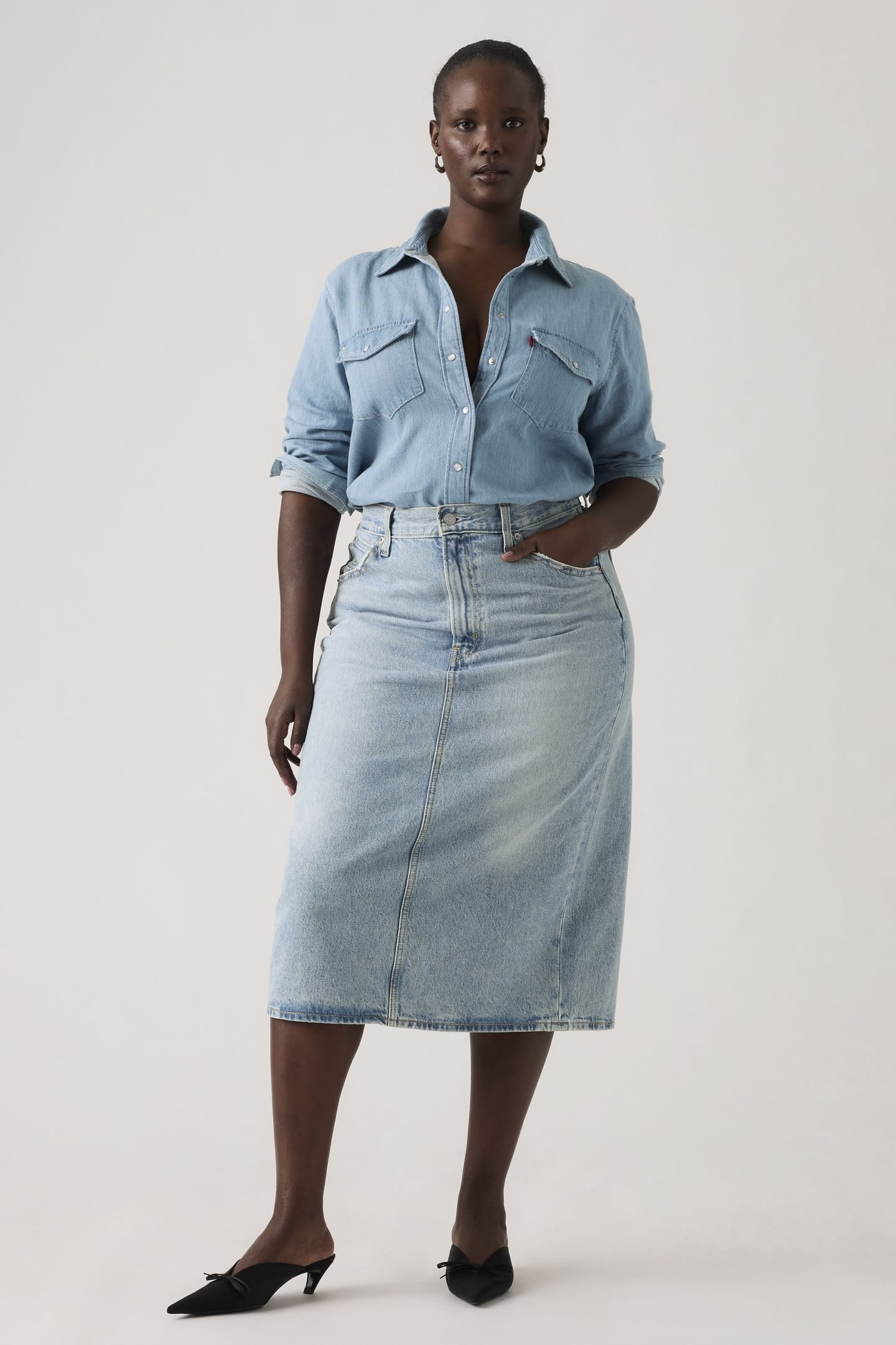 HIGH RISE BACK SLIT SKIRT 4