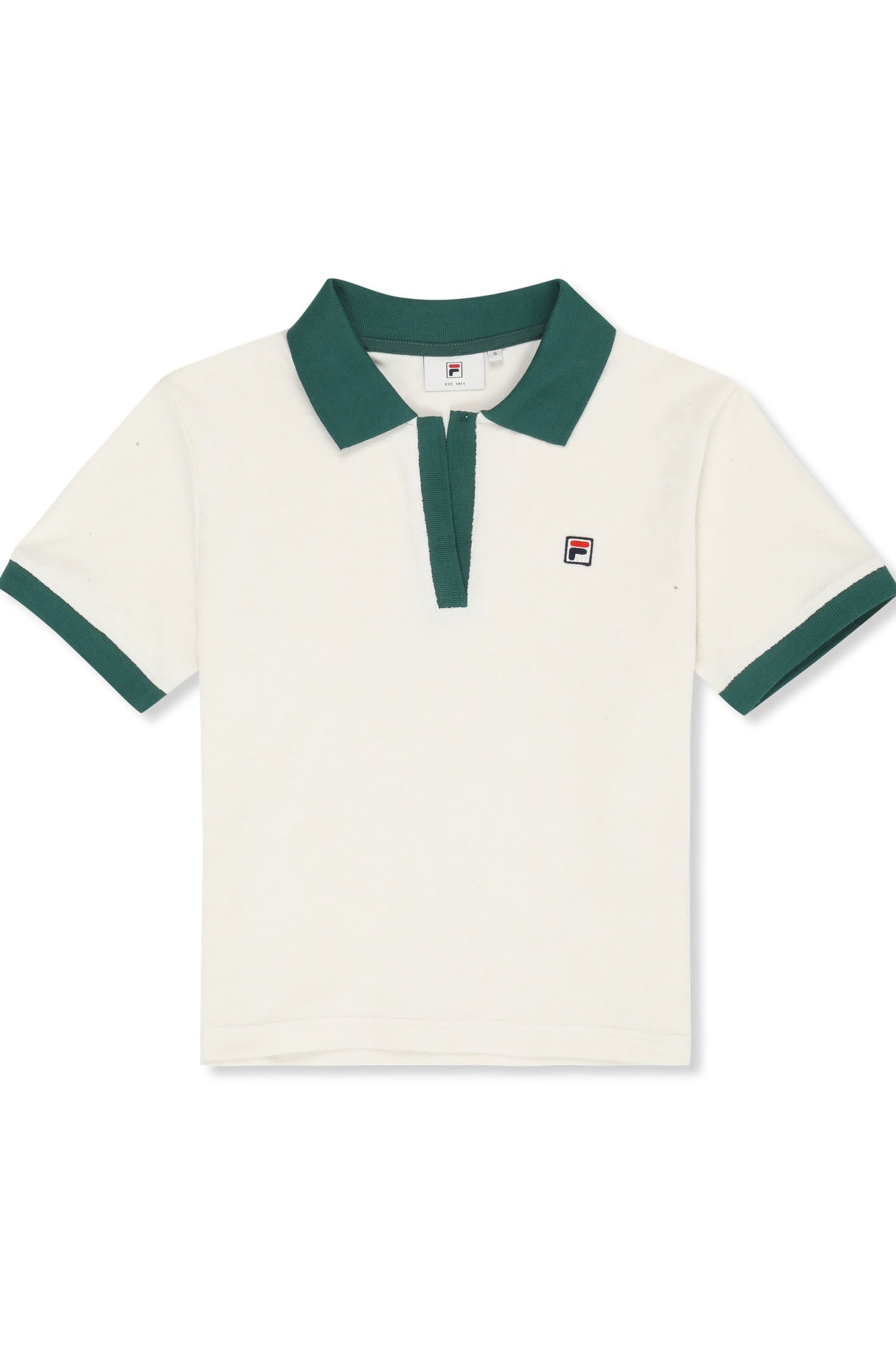 BELFORT RELAXED JOHNNY COLLAR TOWELLING TOP EGRET-POSY GREEN 4