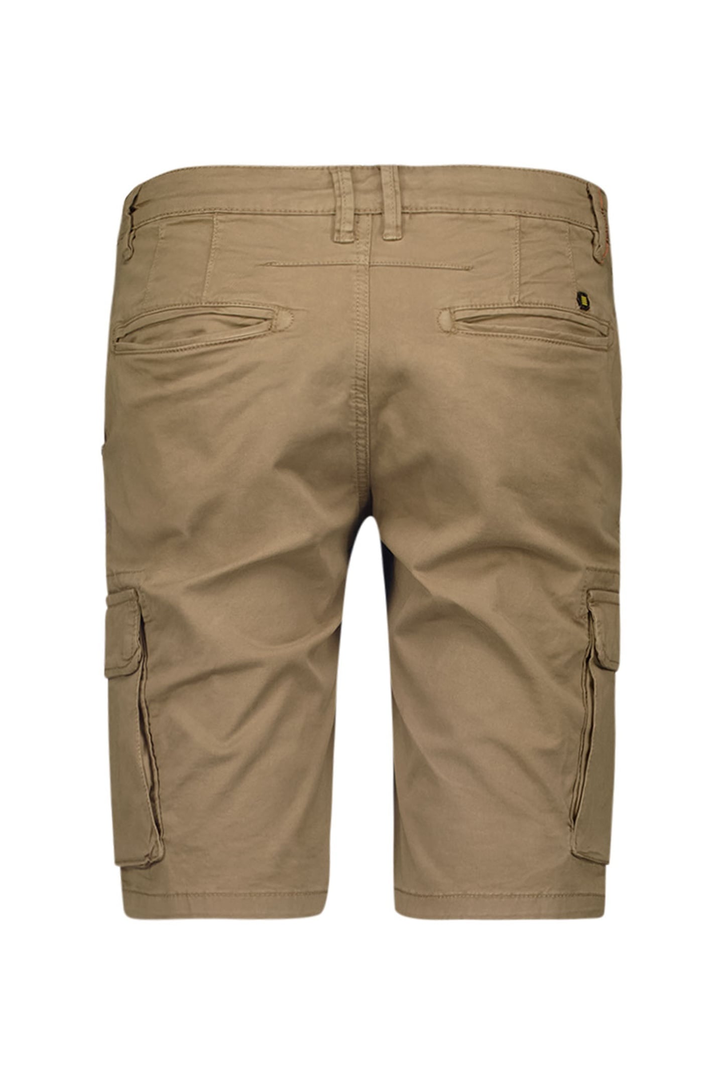 SHORT CARGO GARMENT DYED + STONE WASHED STRETCH KHAKI 2