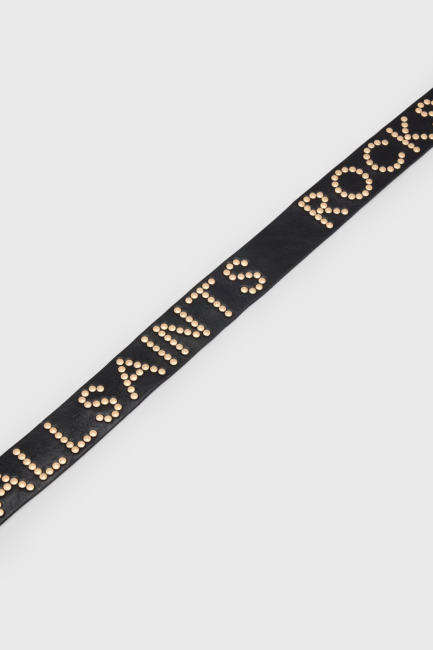 AS ROCKS STUD BELT BLACK/WARM BRASS 5