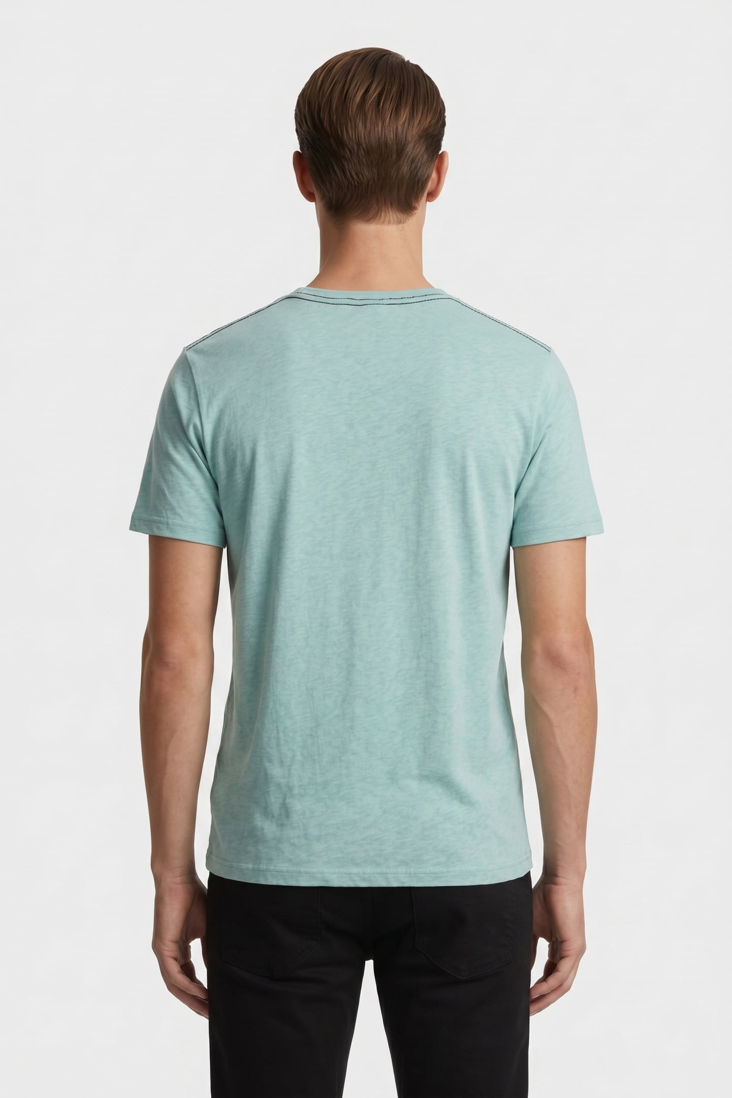 T-SHIRT CREWNECK MELANGE CHEST PRINT ICE 3