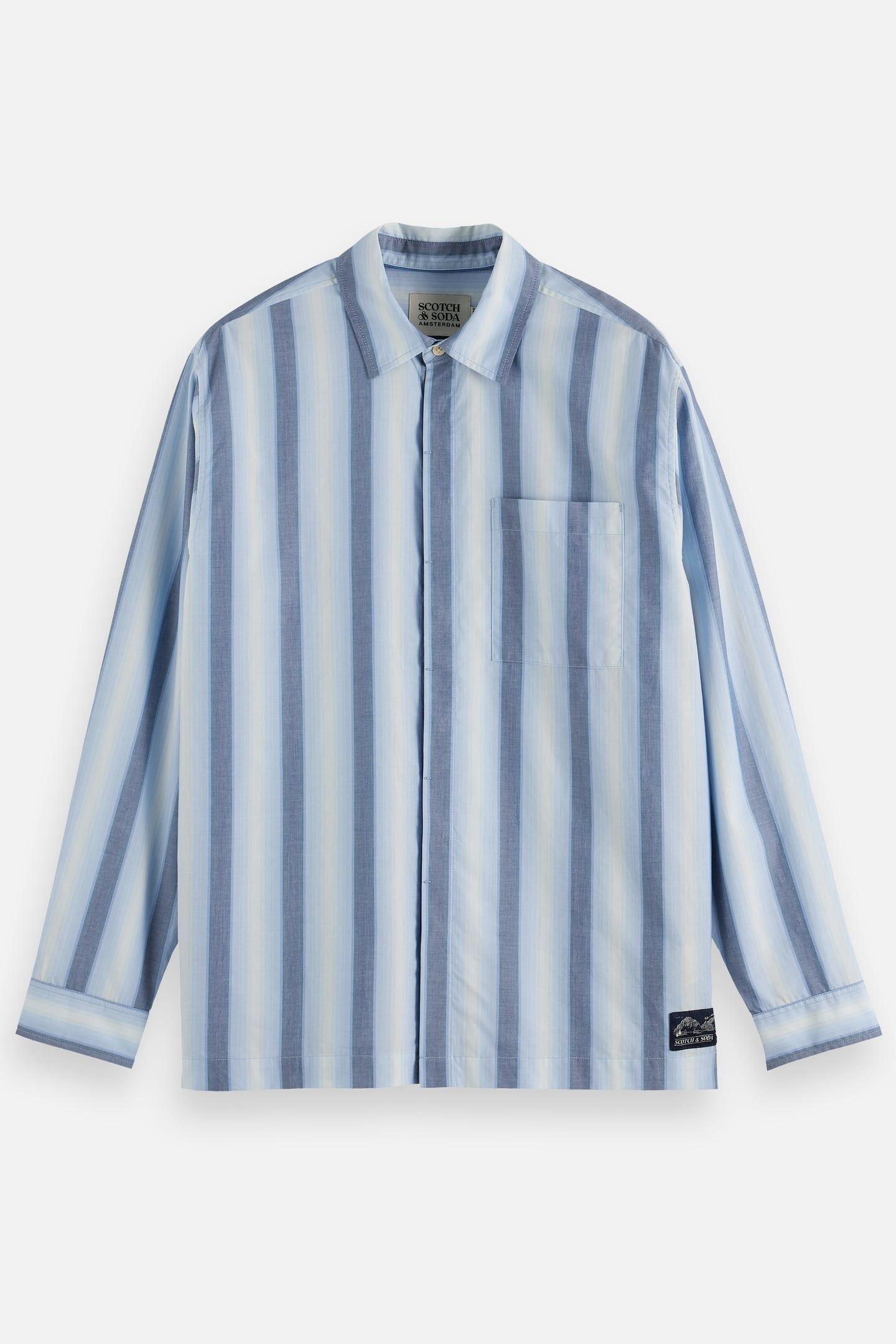 SHADOW-STRIPE RELAXED-FIT SHIRT PEACOAT SHADOW STRIPE 4