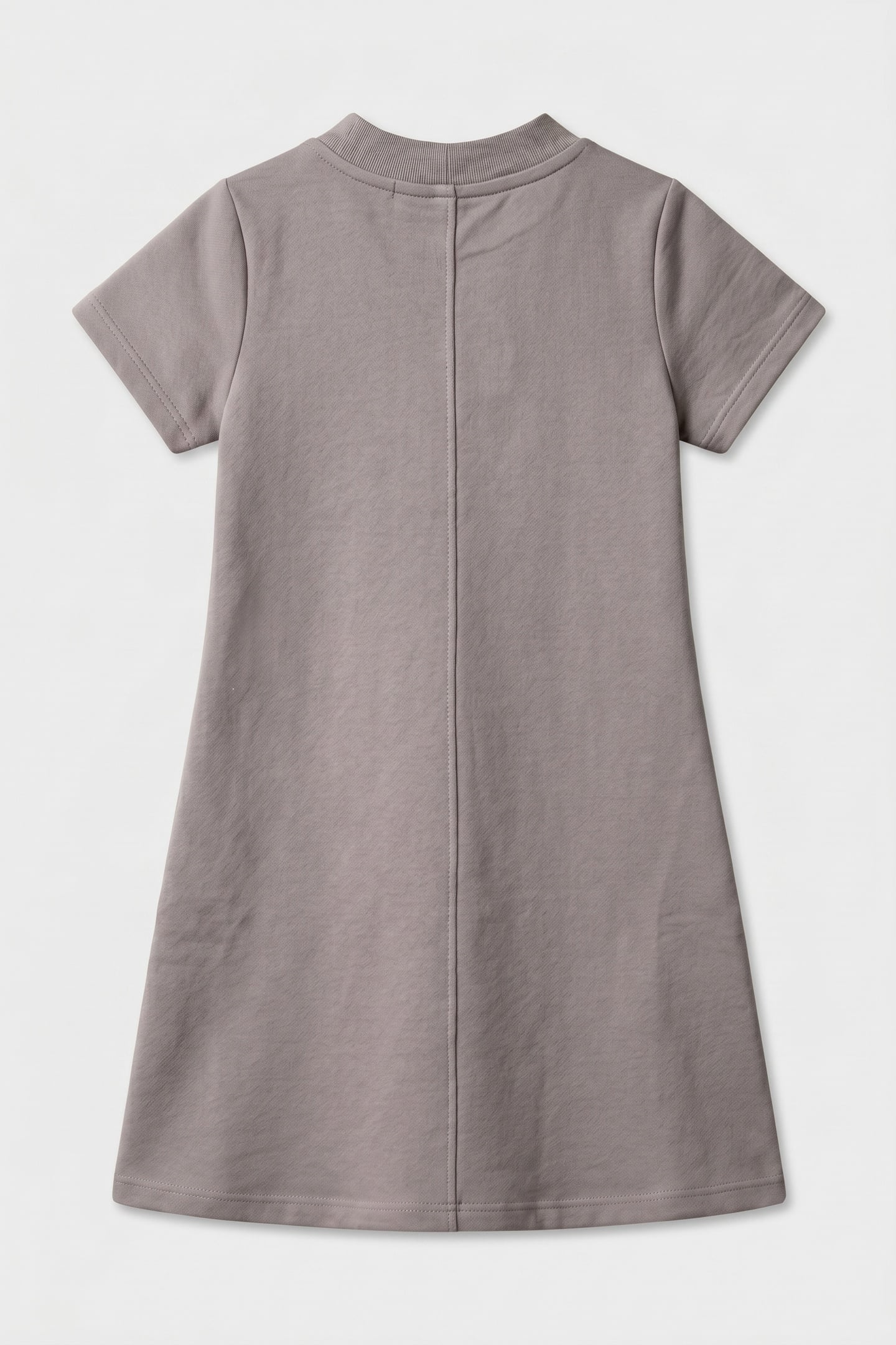 GIRLS METALLIC PRINT LS DRESS MOURNING DOVE 3