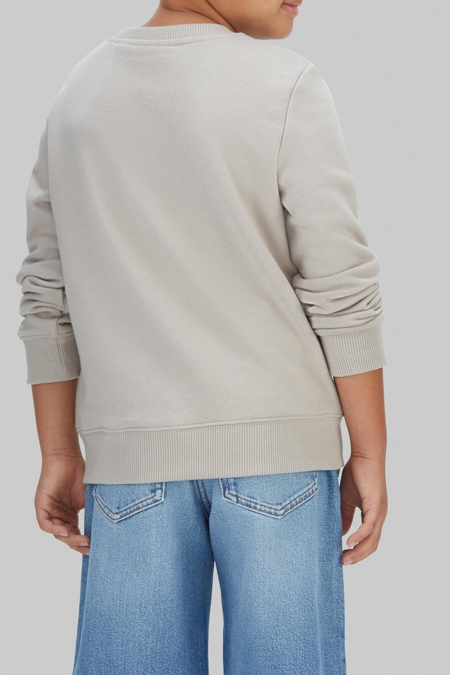 UNISEX MONO MINI BADGE REGULAR SWEATER ANCIENT MARBLE 2