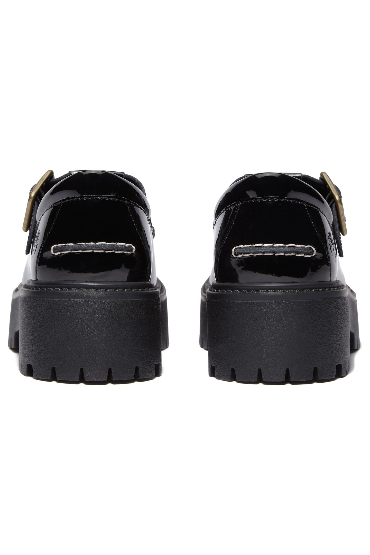 STONE STREET BUCKLE SHOE BLACK PATENT LEATHER 7