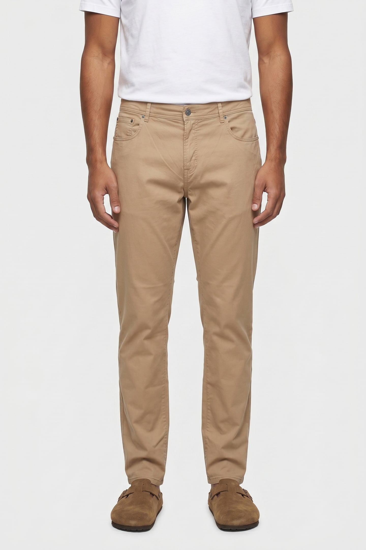 POCKETS PANTS COTTON SAND 1