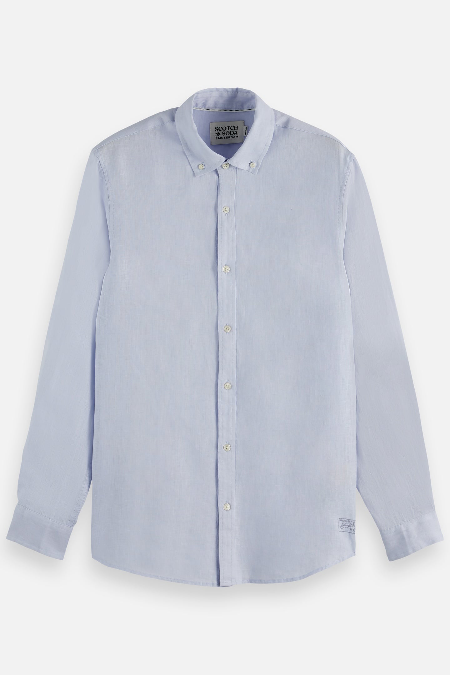 NOS LINEN REGULAR-FIT SHIRT SHIRT BLUE 4