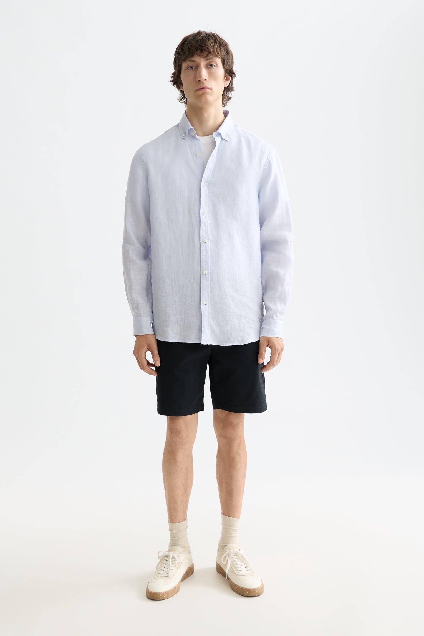NOS LINEN REGULAR-FIT SHIRT SHIRT BLUE 3