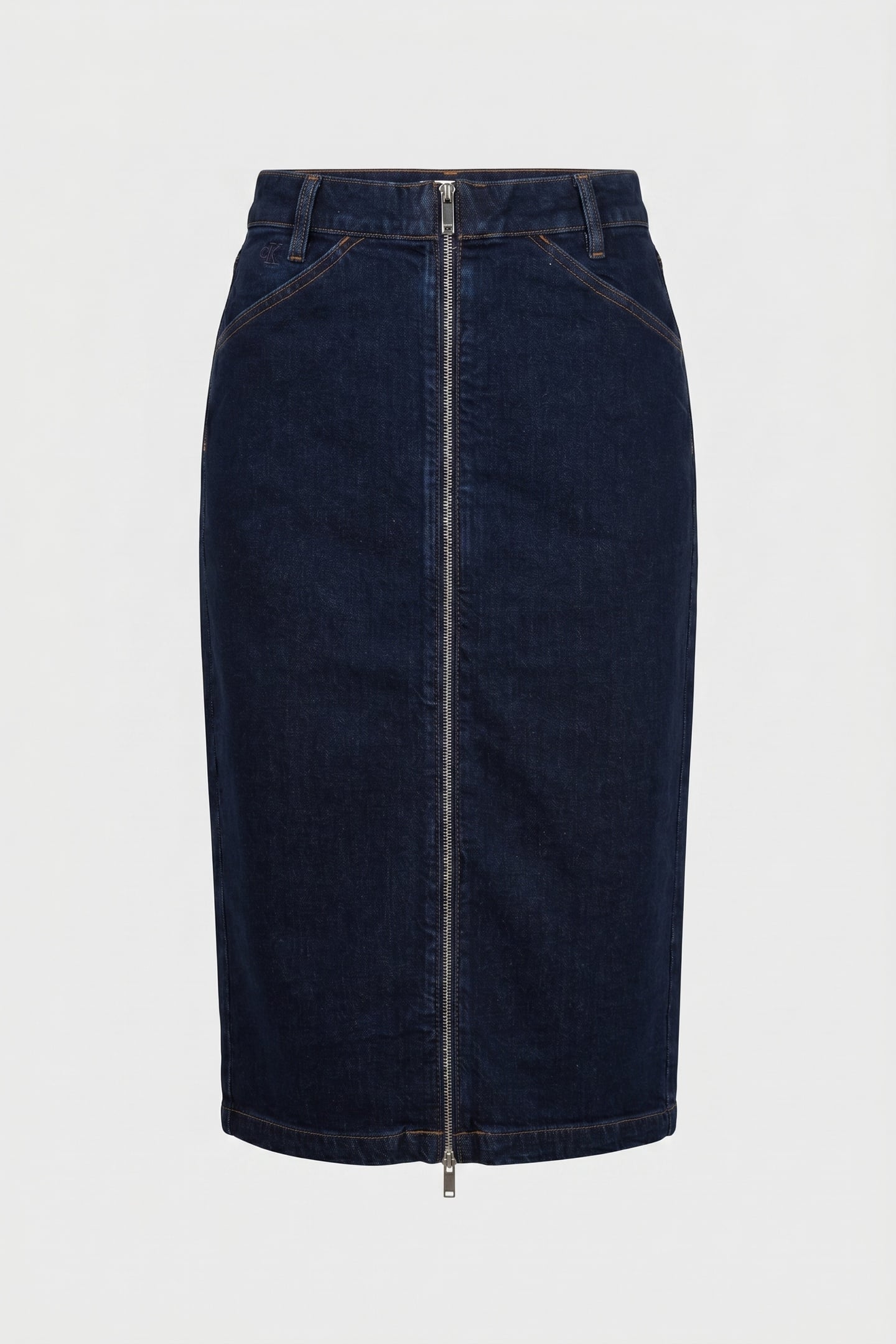 DENIM ZIP FRONT SKIRT CK CLASSIC RINSE 3