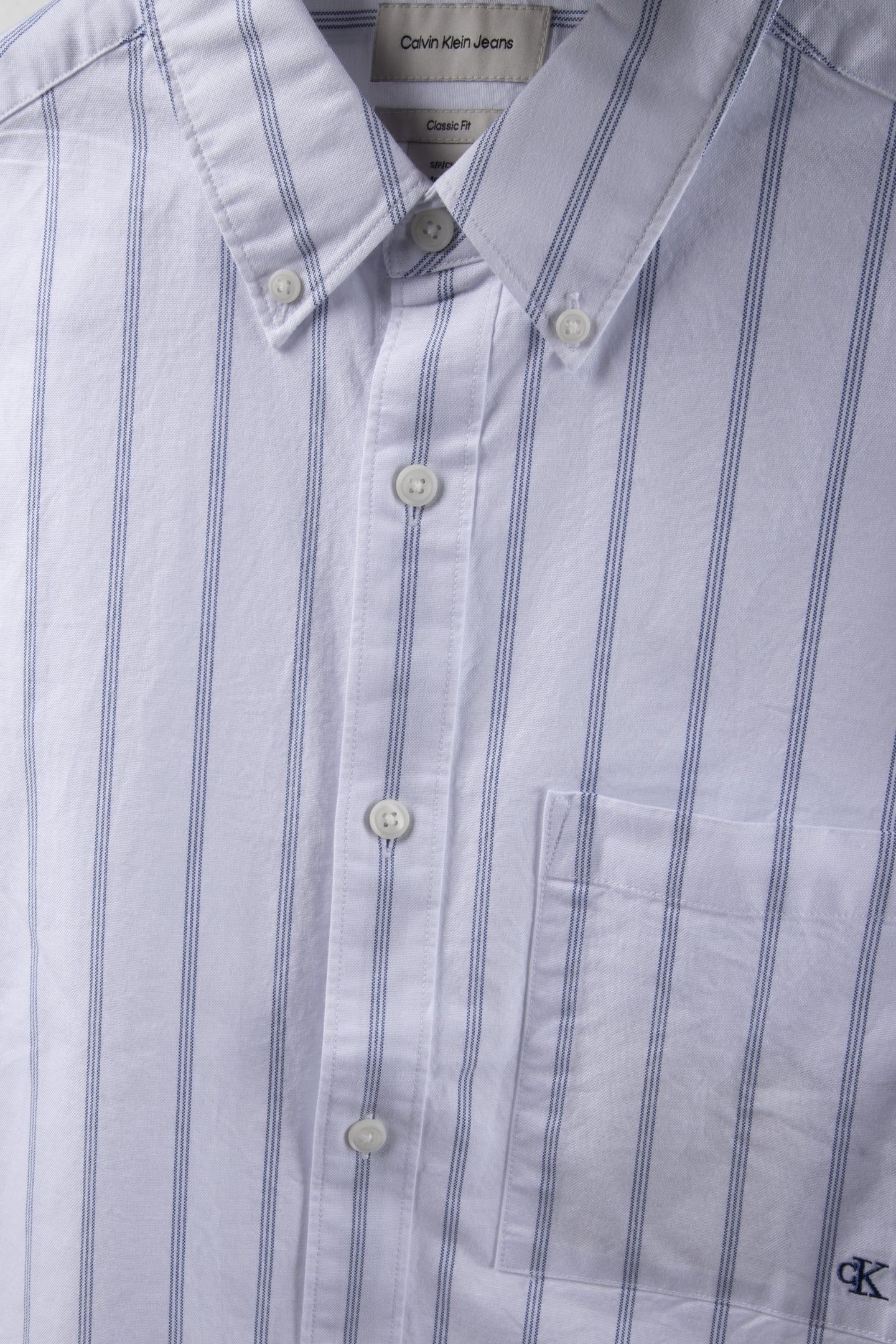 LS STRIPE OXFORD CLASSIC SHIRT BRILLIANT WHITE 4