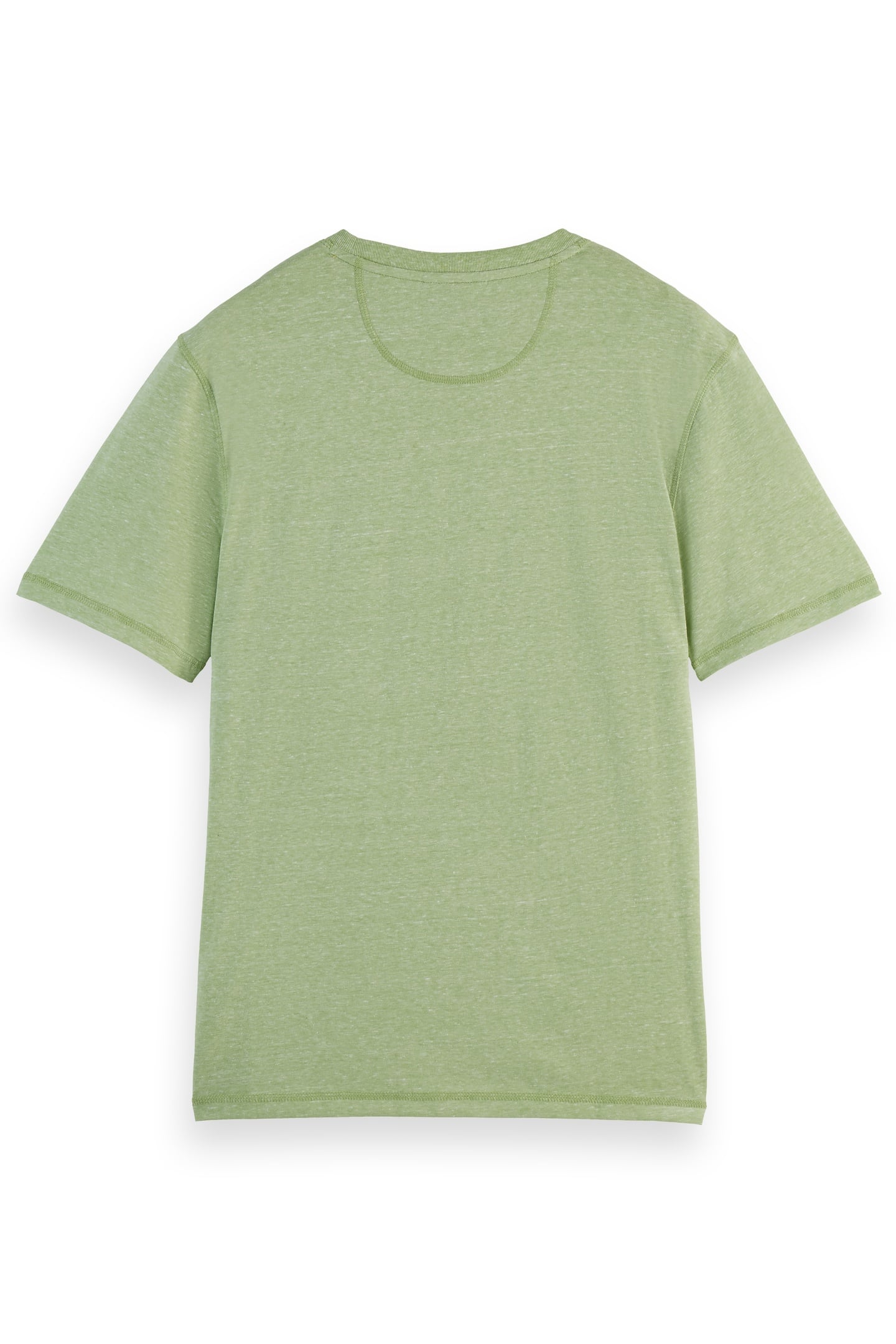 REGULAR FIT MELANGE T-SHIRT PISTACHIO MELANGE 5
