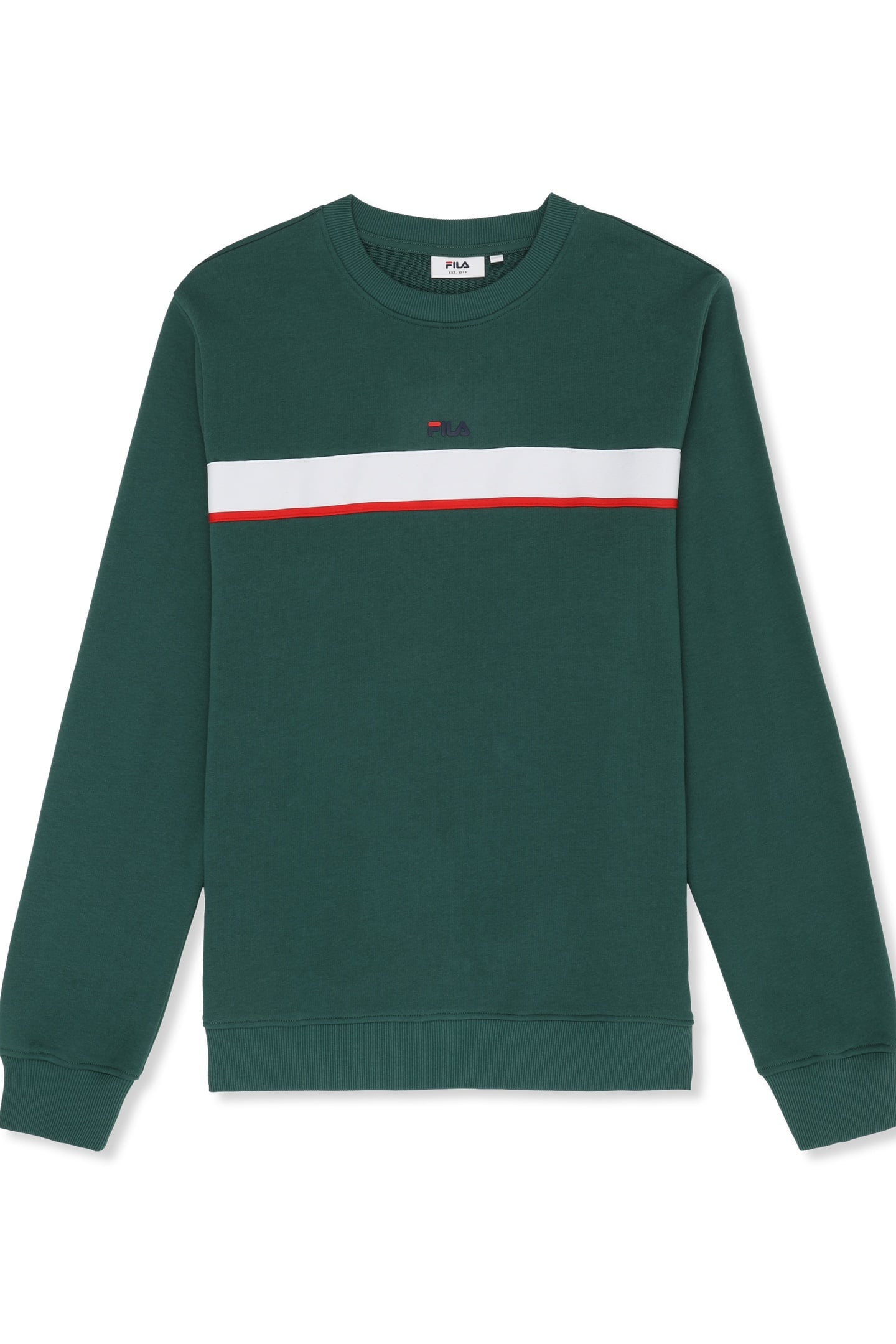 SAGANO REGULAR TAPED CREWNECK SWEATSHIRT POSY GREEN 4