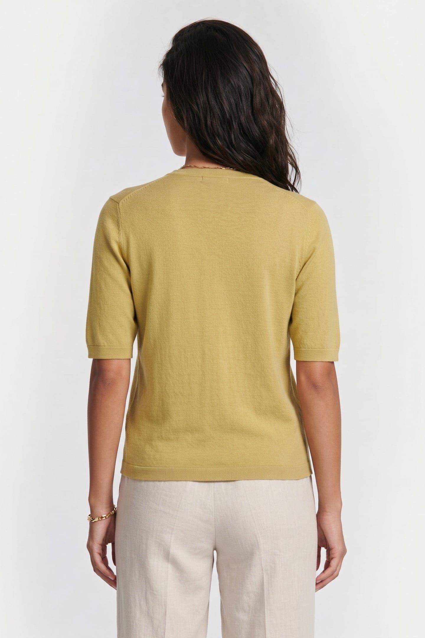 SILK CREWNECK CARDIGAN MINT 2