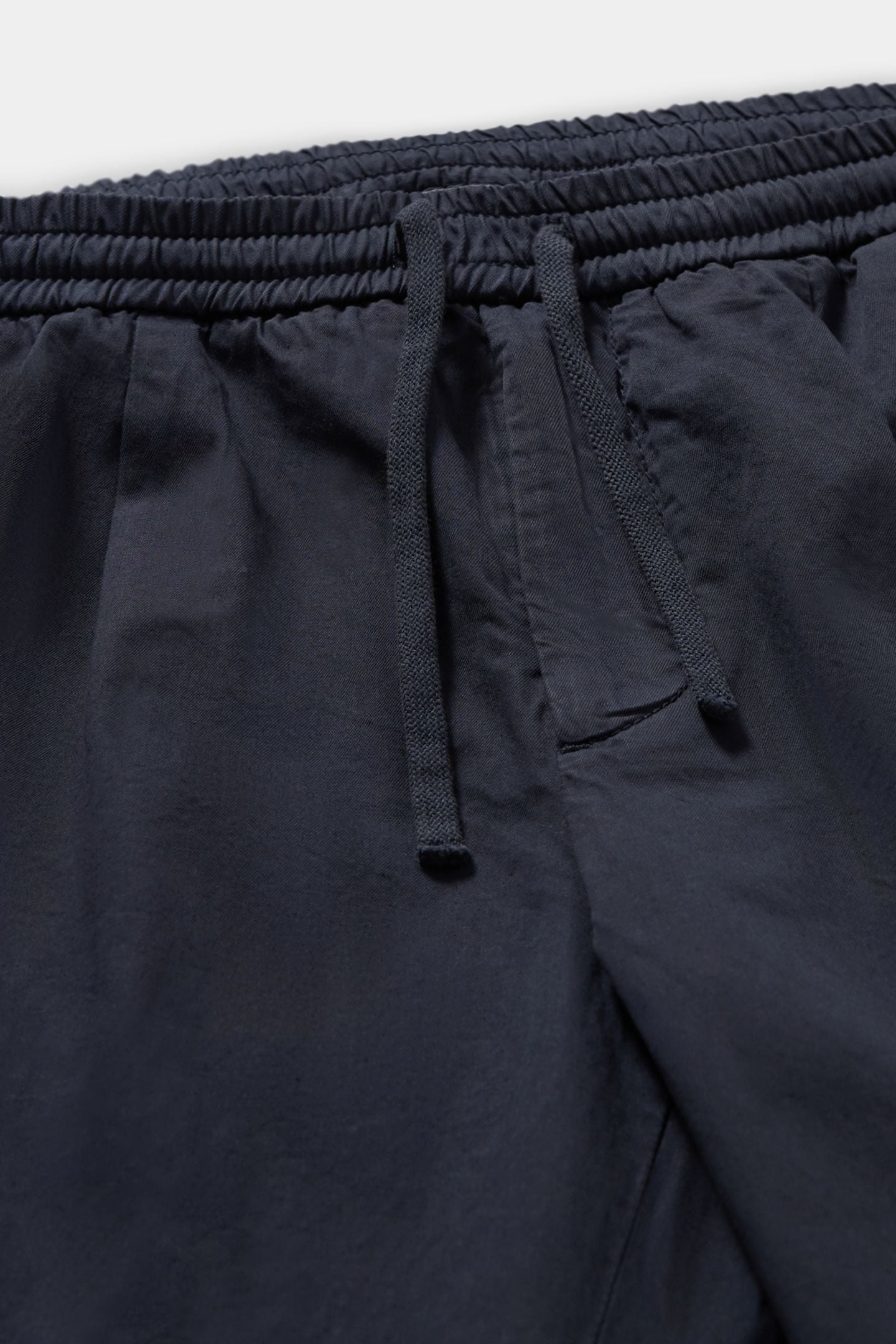 SLUB COTTON STRAIGHT-LEG PLEATED PANT NAVY 6