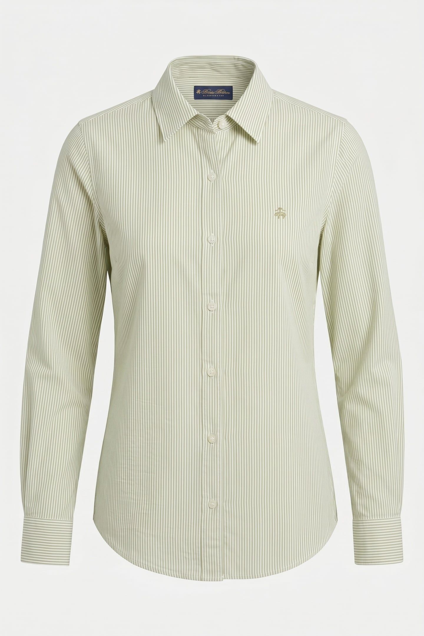 SEERSUCKER LOGOED SHIRT COTTON GREEN 4