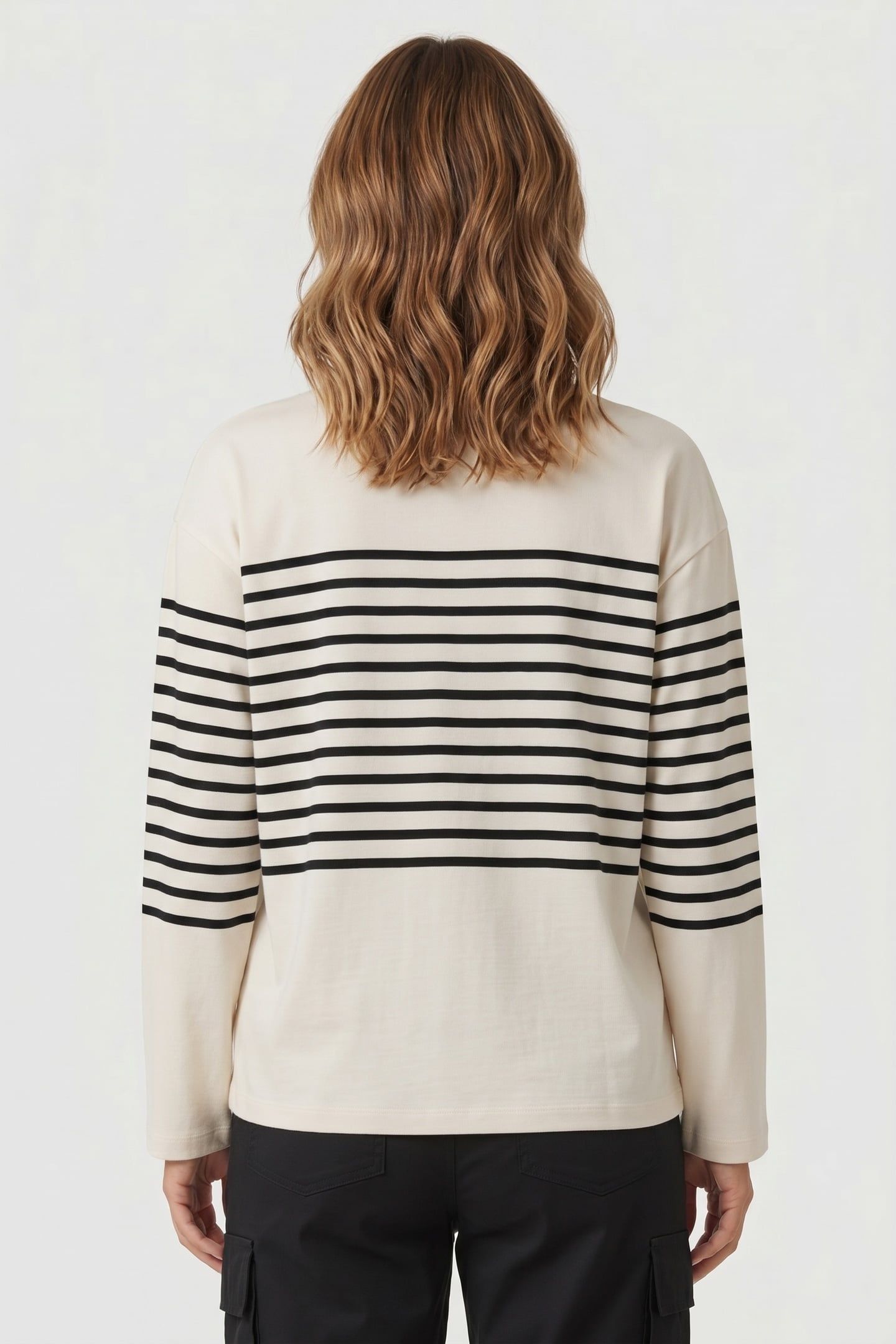 STRIPED COTTON SWEATSHIRT WHITE 2