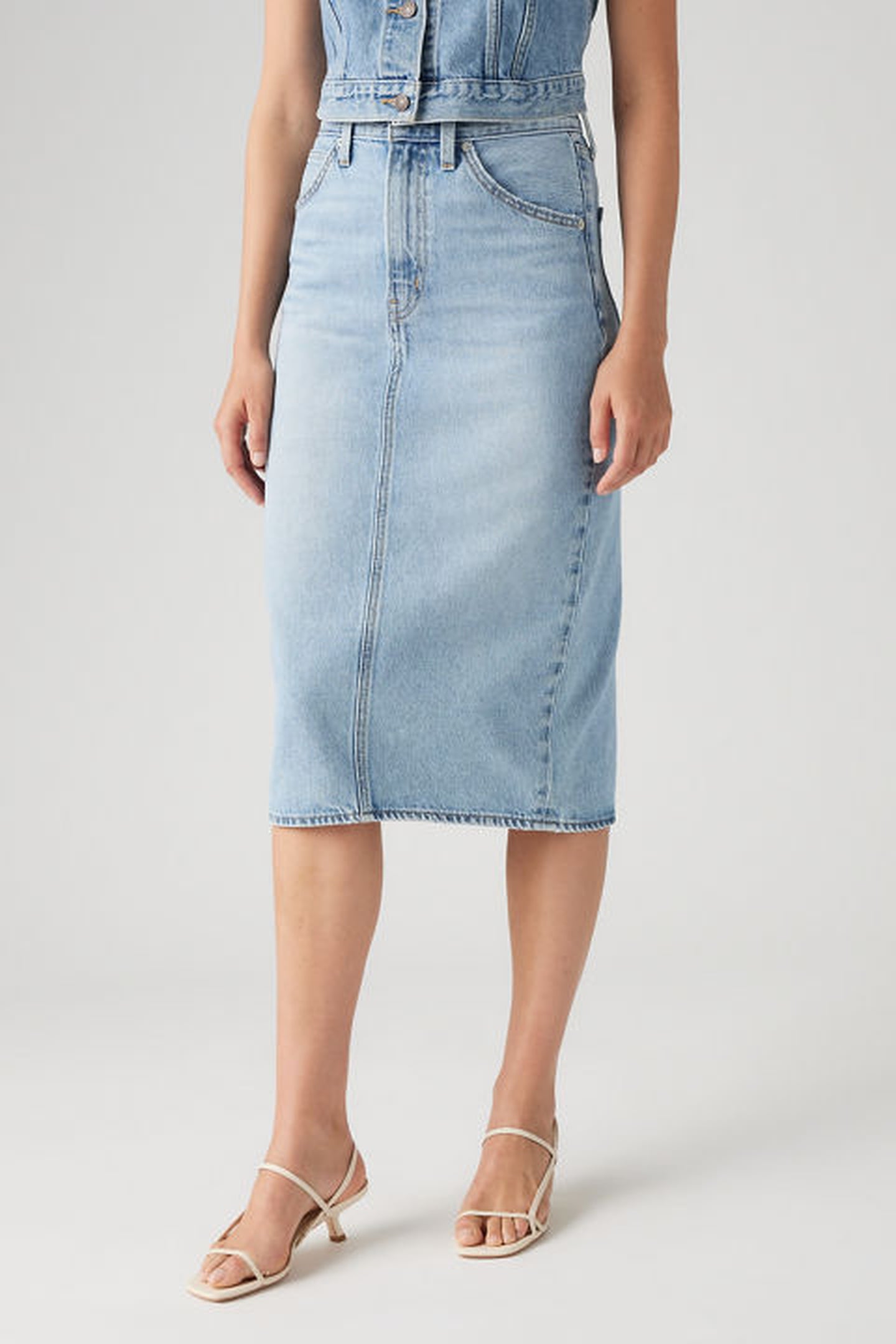 HIGH RISE BACK SLIT SKIRT 1