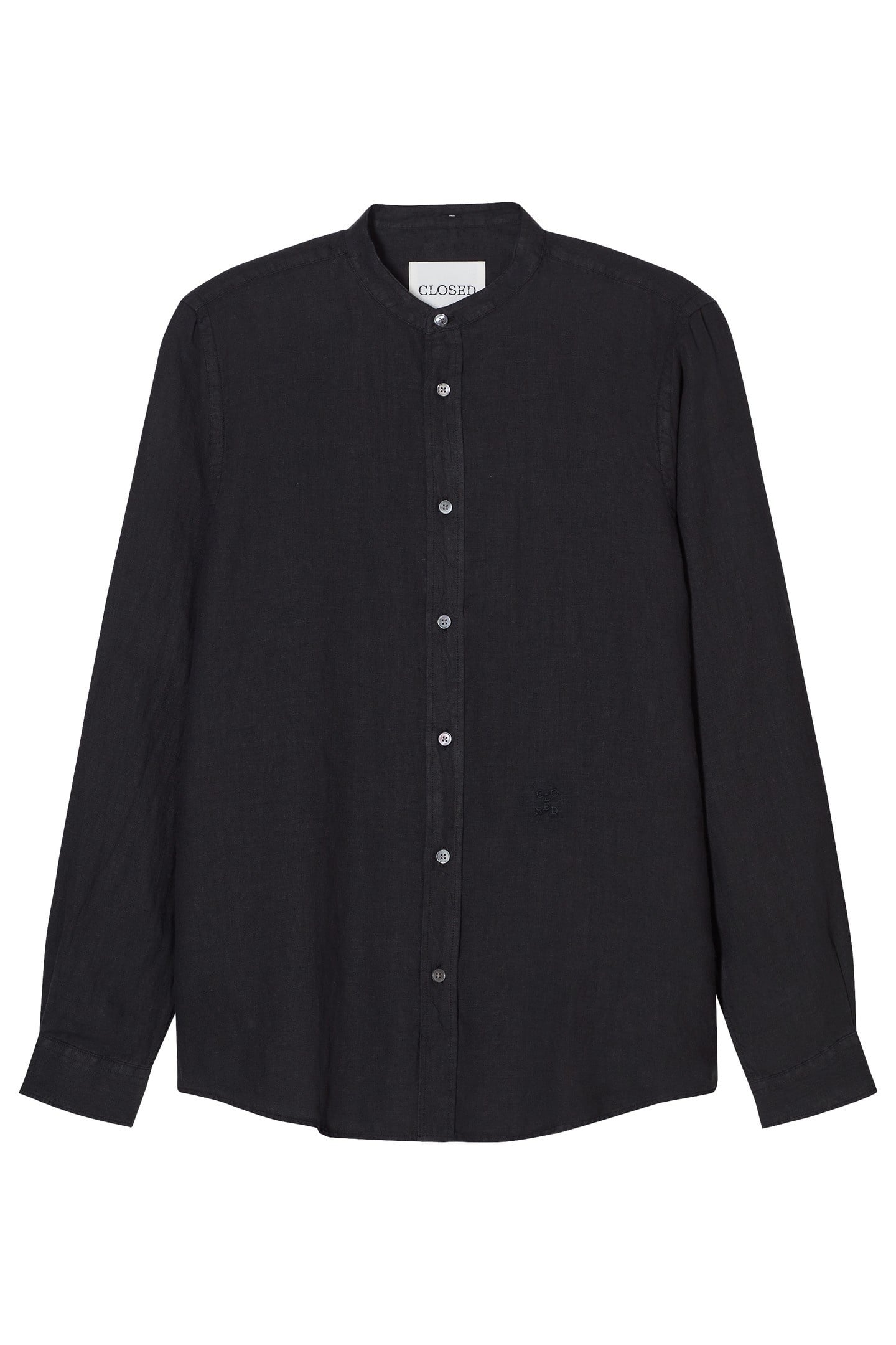 COLLARLESS SHIRT BLACK 7