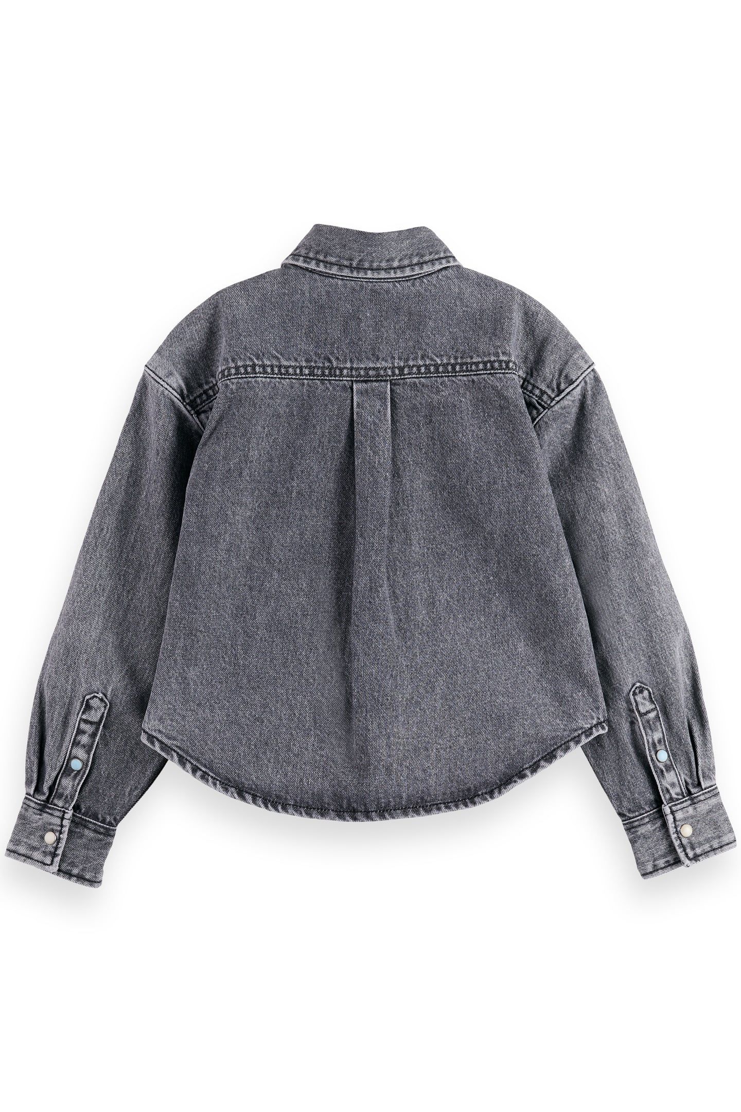 GIRL WASHED BLACK DENIM OVERSHIRT BLACK MOUNTAIN BLACK MOUNT 2