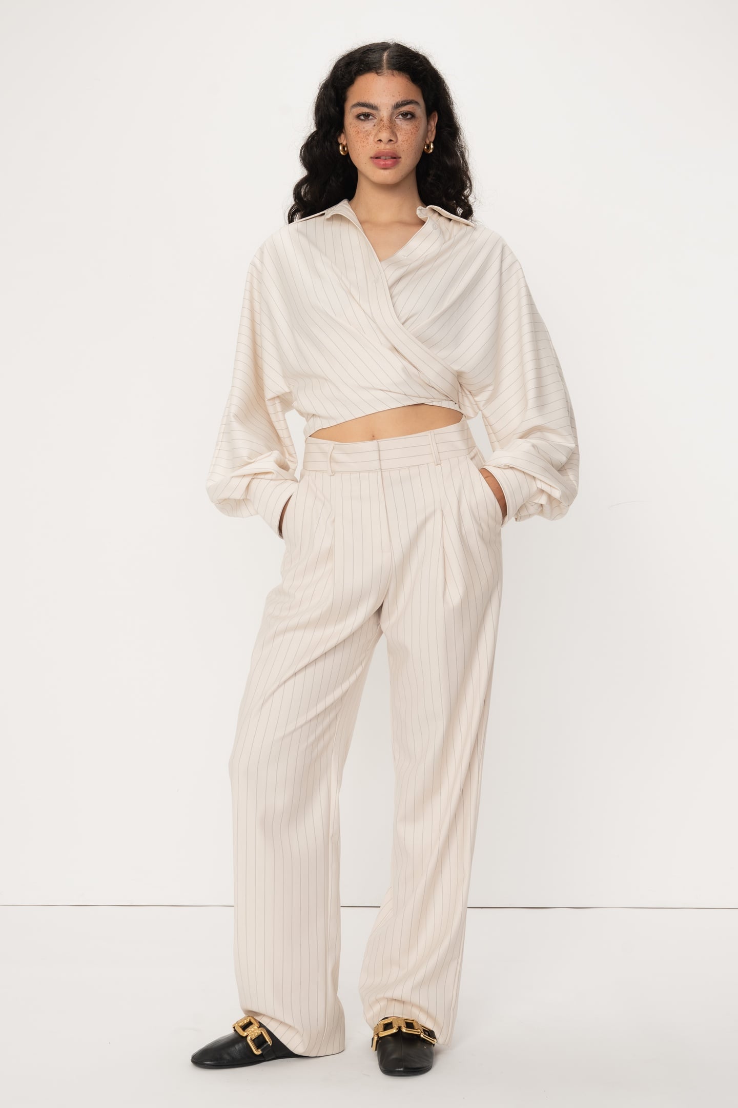 POLARIS TROUSER COCONUT MILK PINSTRIPE 2