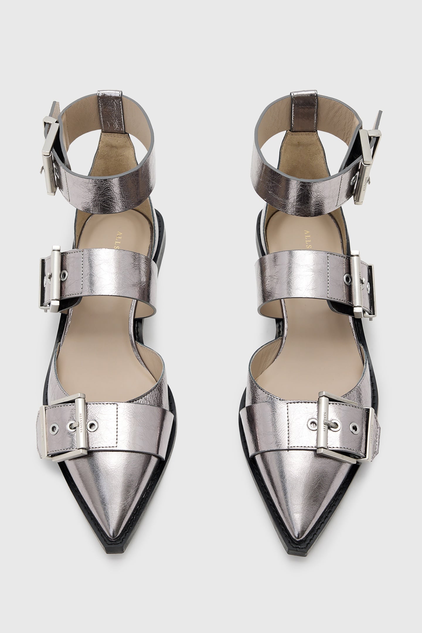 SUTTON METALLIC SHOE GUNMETAL GREY 4