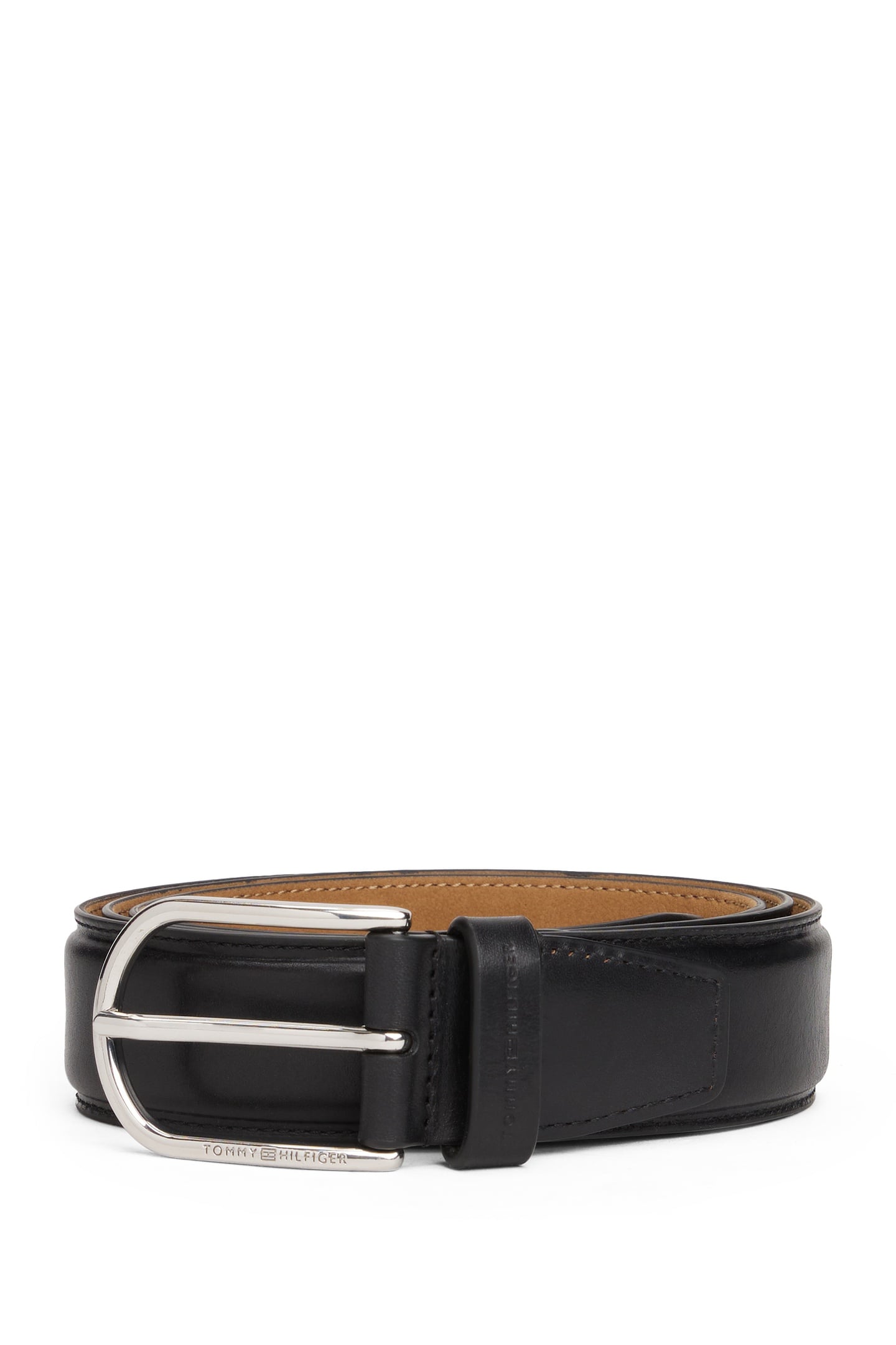 BUSINESSENTIAL SOLID LEATHER 3.5 BELT BLACK 2