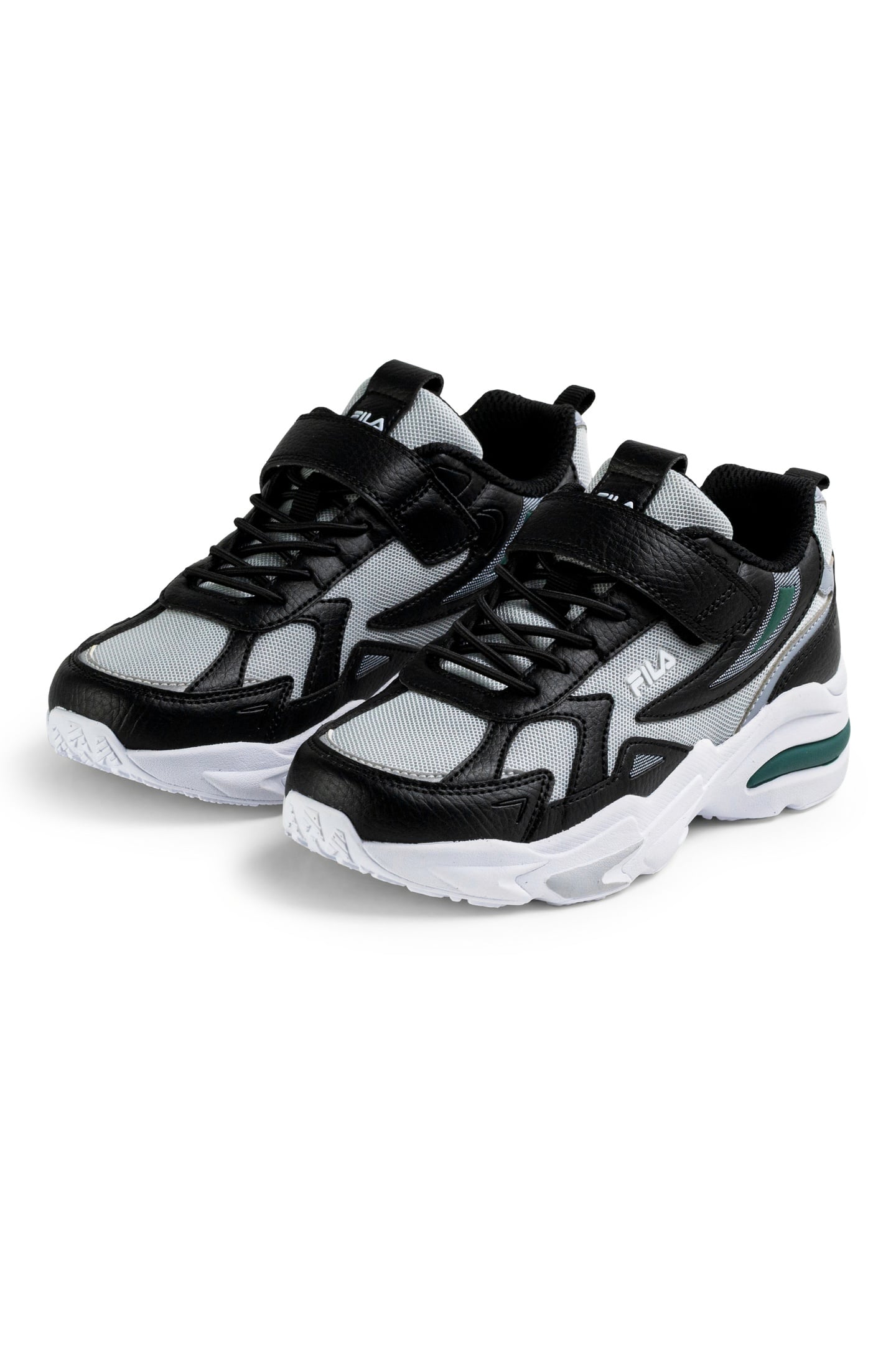 MADRUN VELCRO KIDS BLACK-POSY GREEN 2