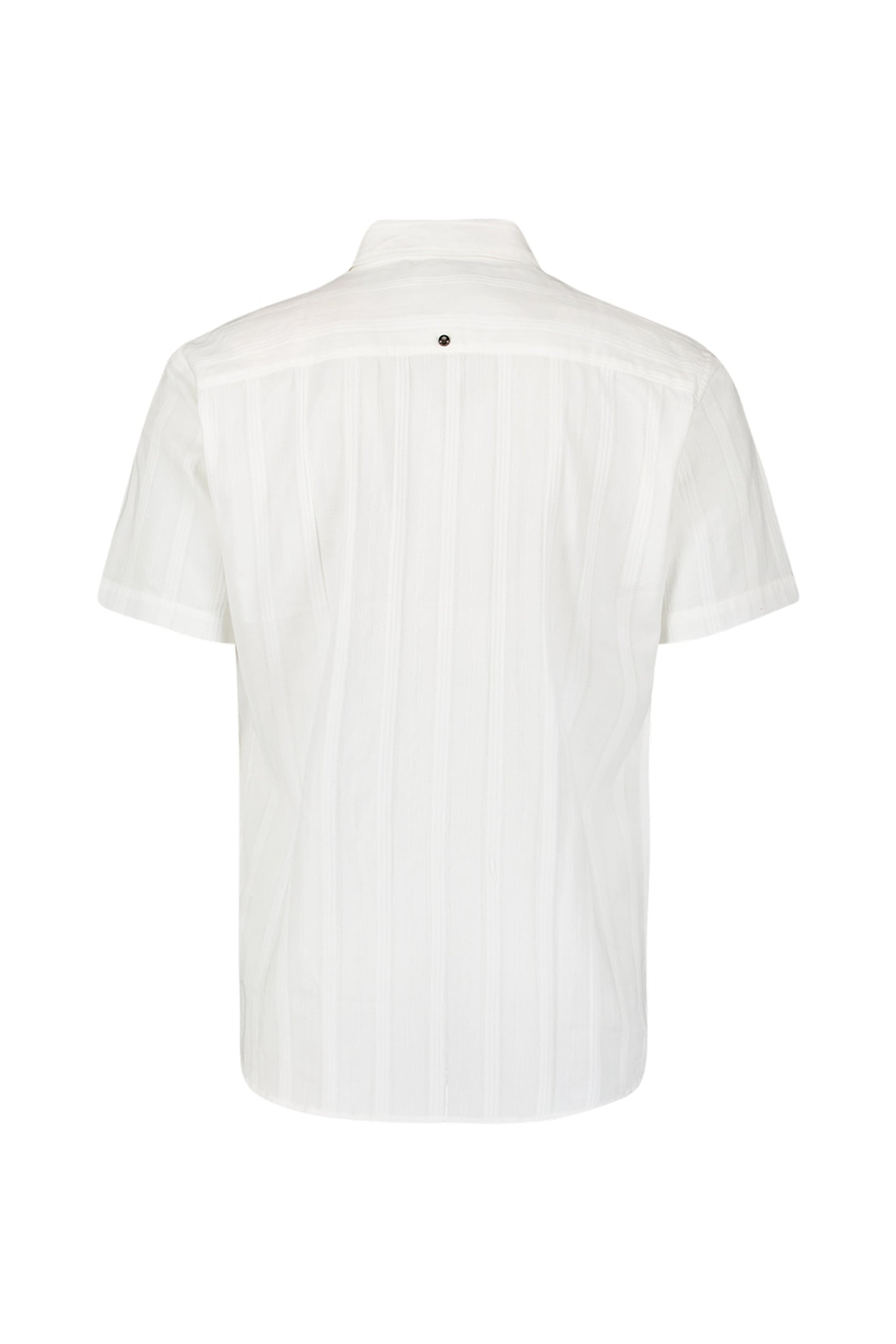 SHIRT SHORT SLEEVE DOBBY VERTICAL STRIPE SOLID WHITE 2