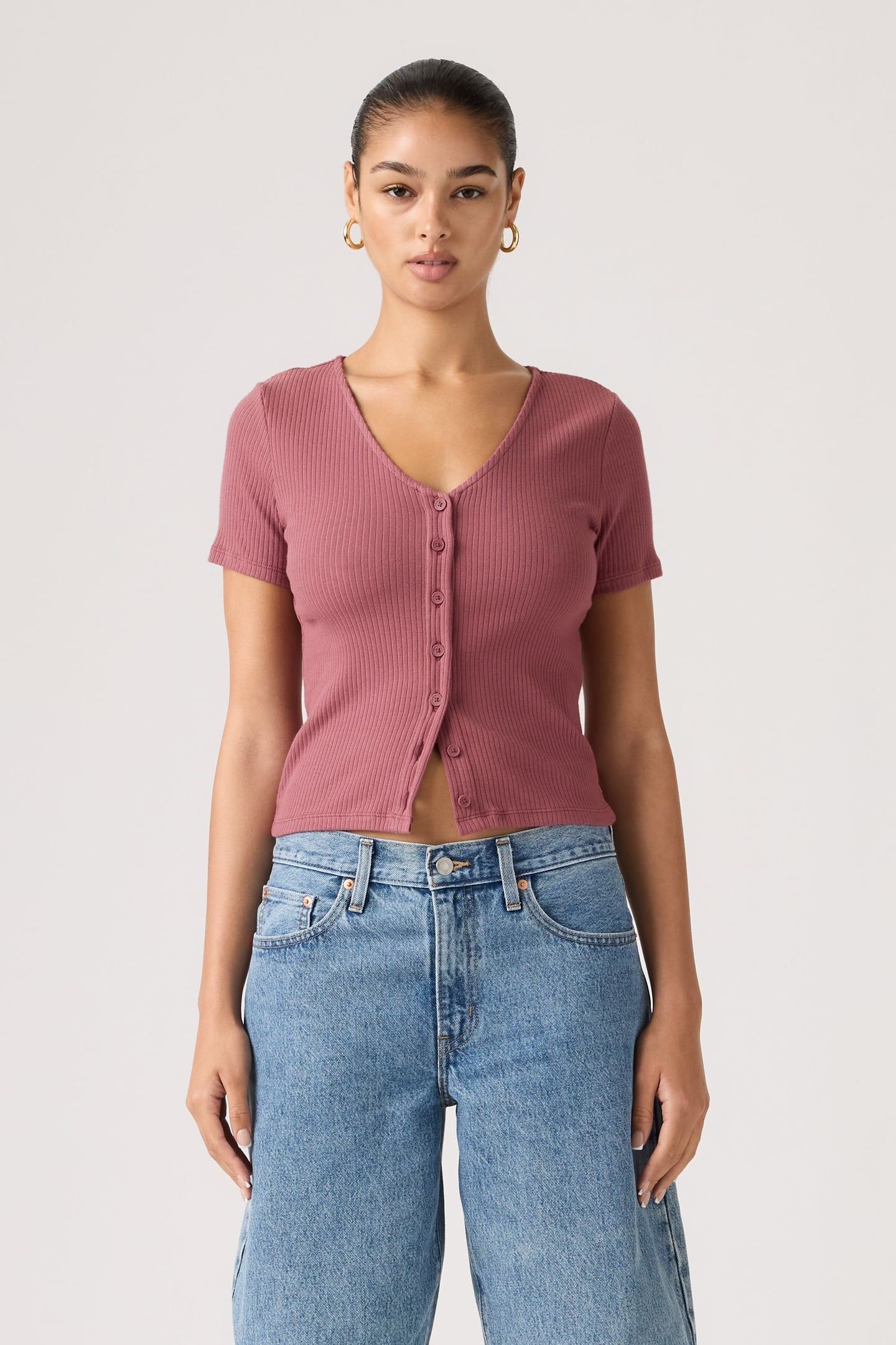 MUSE SS TEE CRUSHED BERRY RIB 1
