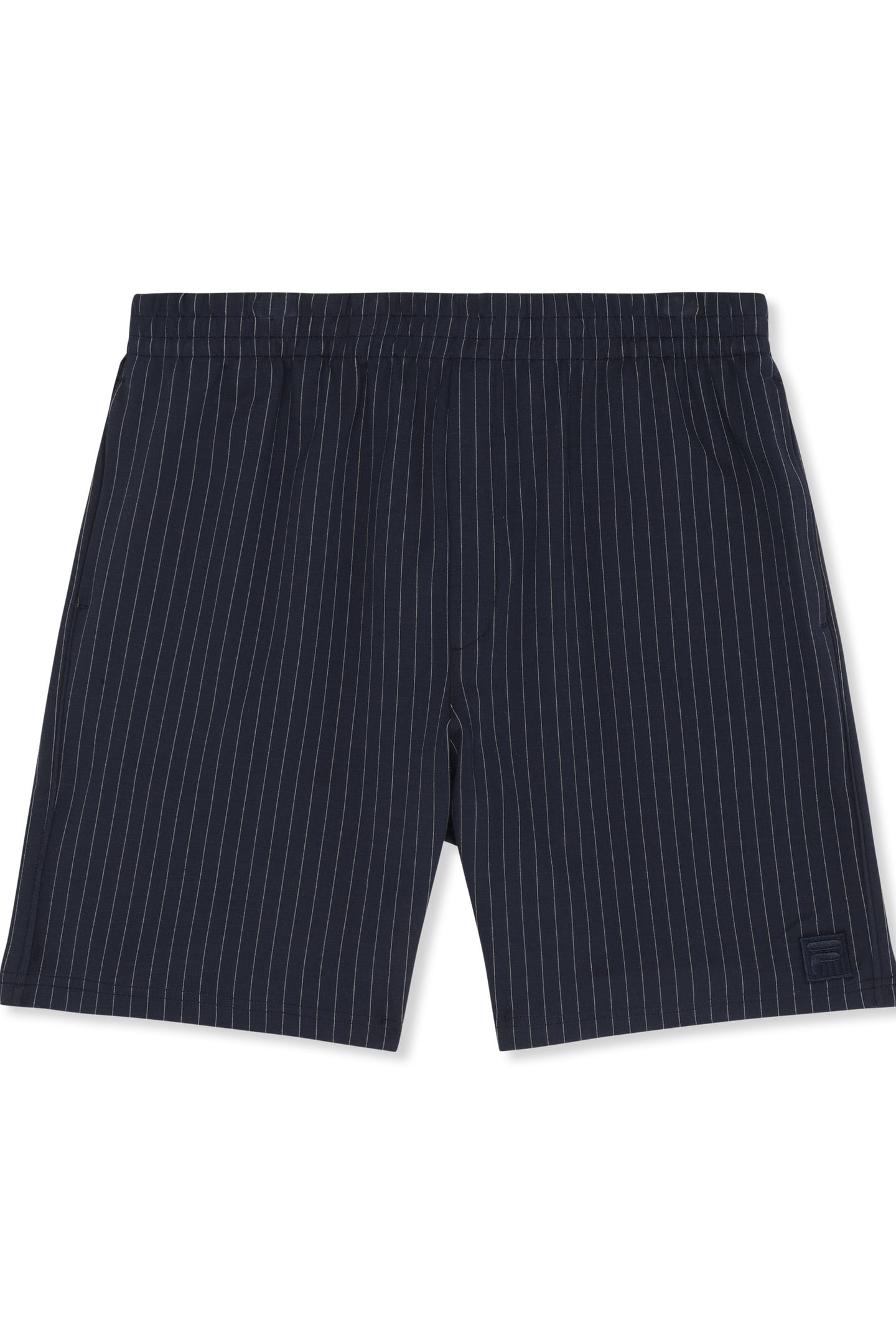 LUCCA REGULAR PINSTRIPED SHORTS BLACK IRIS / EGRET STRIPED 4