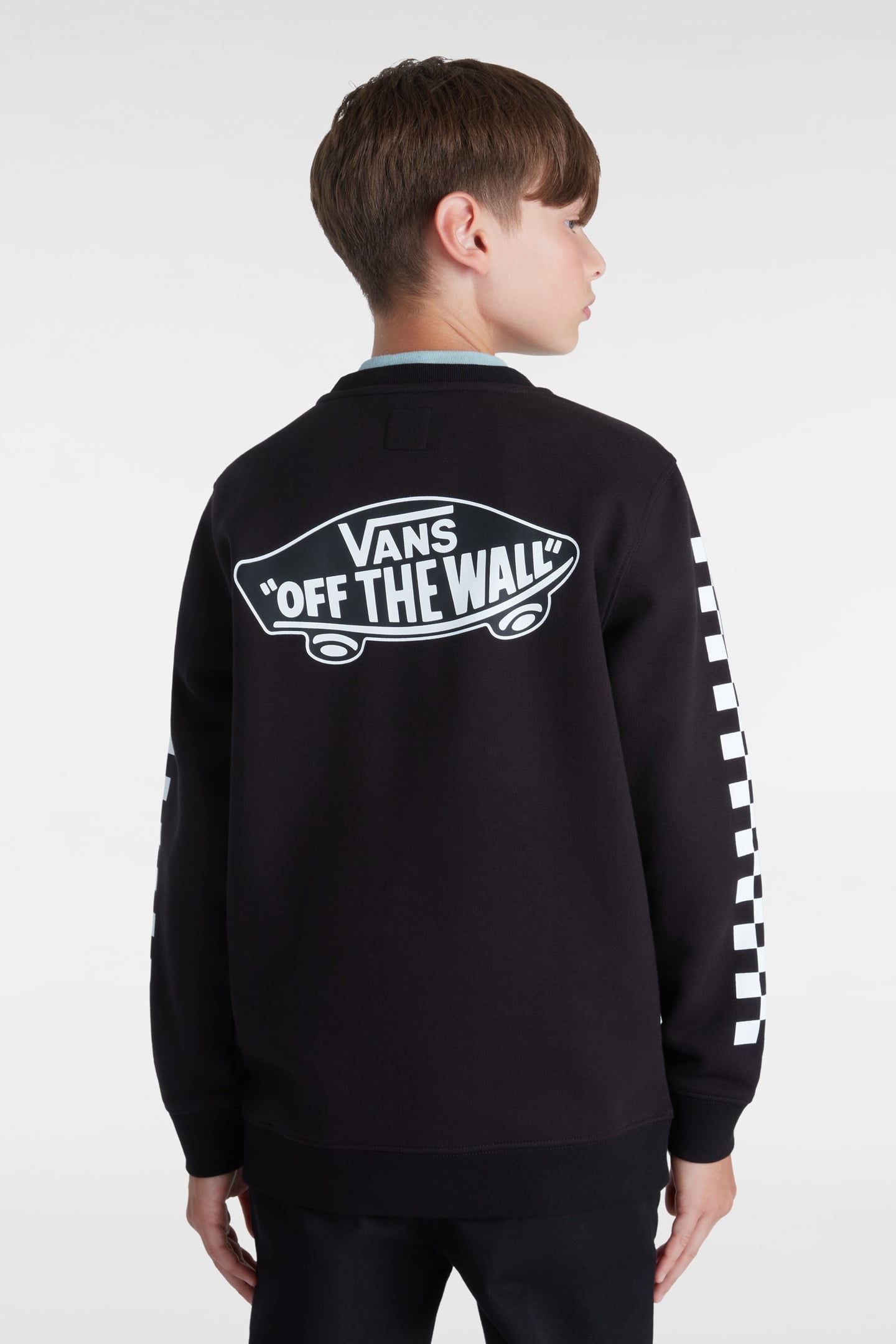 BOYS EXPOSITION CHECK II CREW BLACK 3