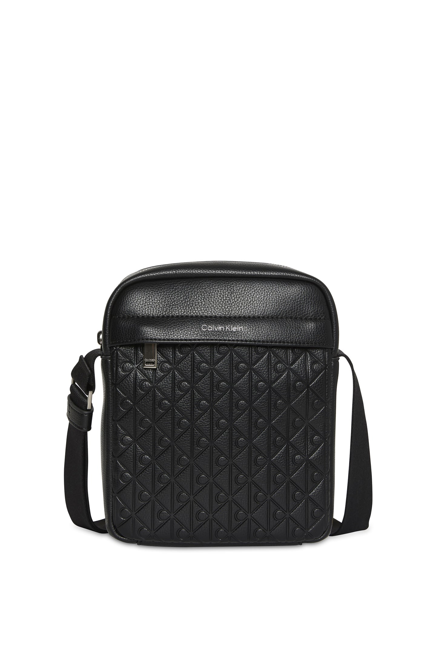 EMBOSSED EMBLEM CROSSOVER BAG BLACK 2