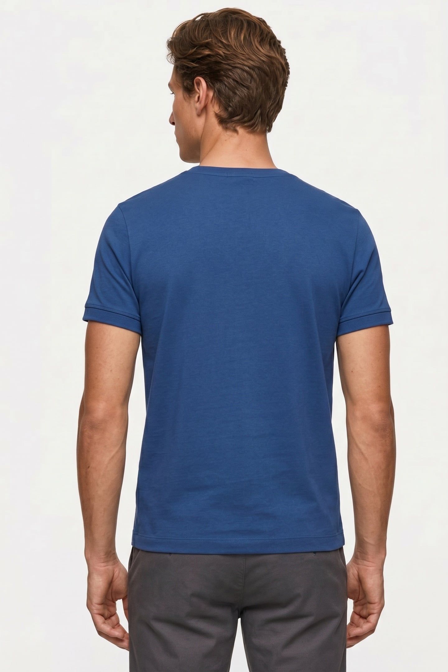 PLAIN T-SHIRT INDIGO COTTON INDIGO 2