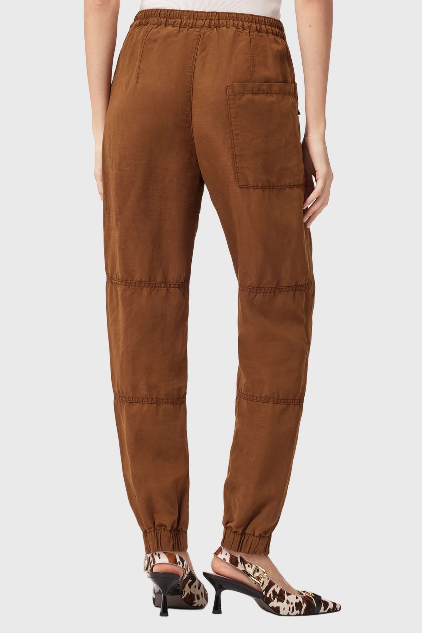 VAL TENCEL TROUSER COGNAC BROWN 4