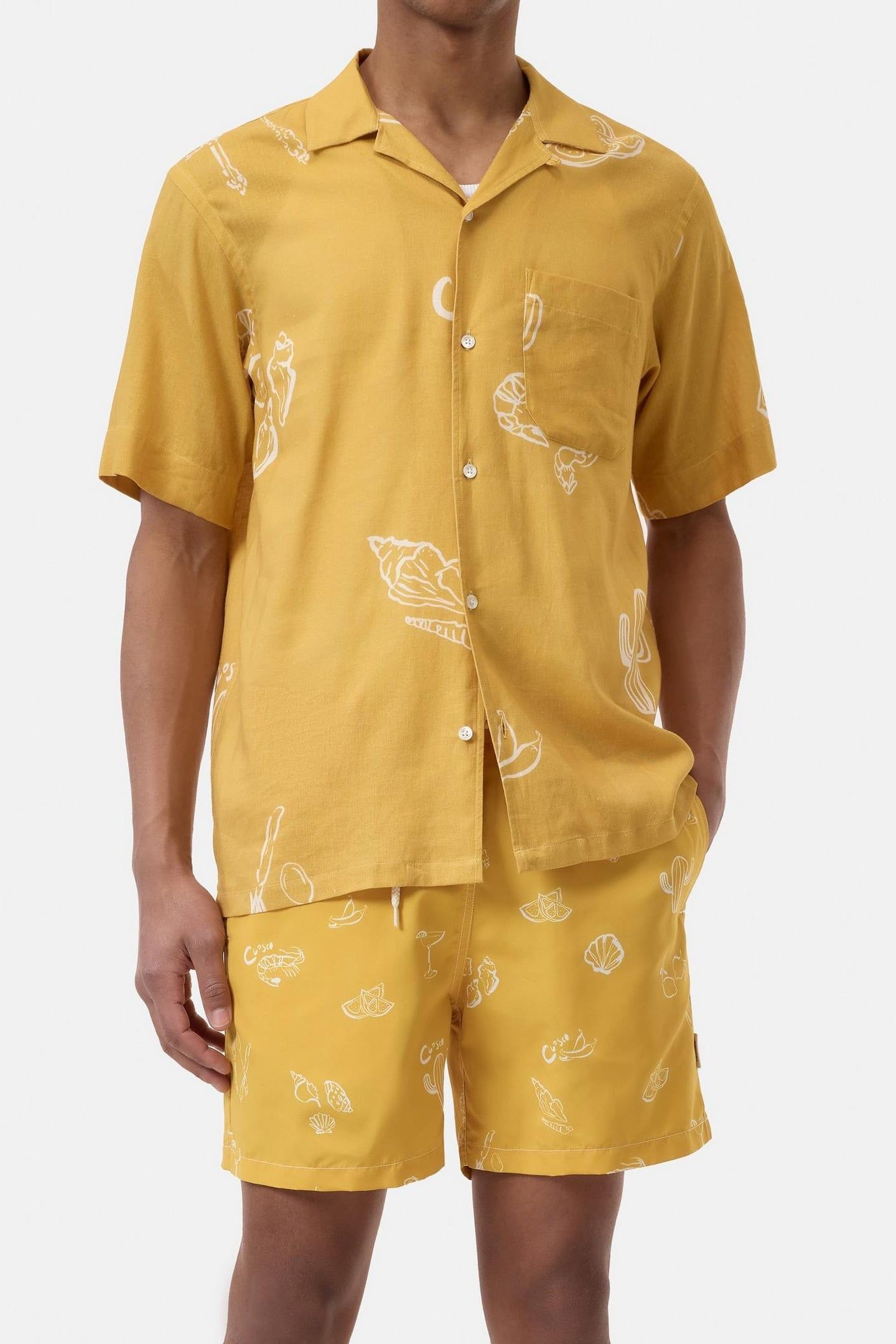 SHORT SLEEVED SHIRT MANGO YELLOW 2