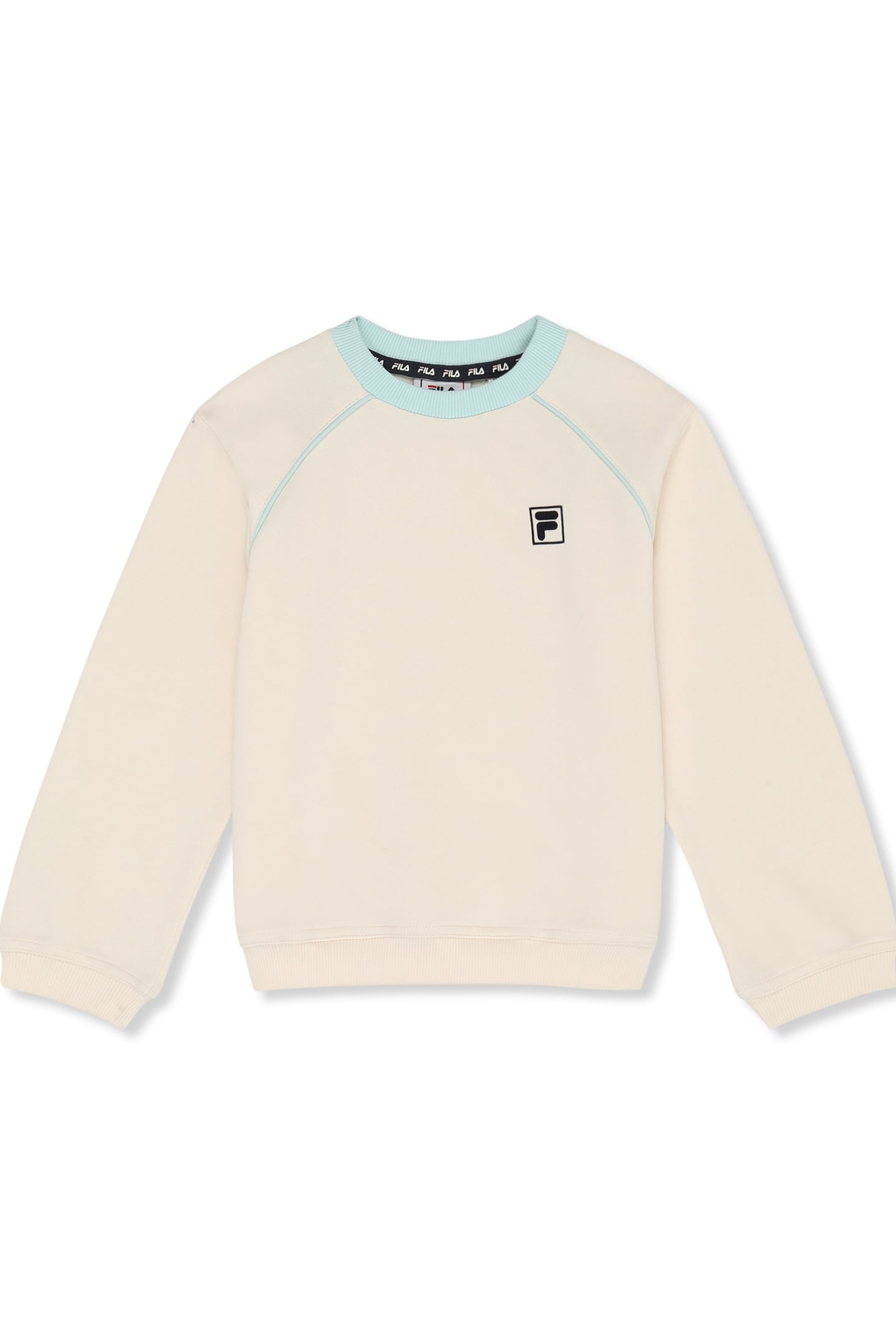 PRATOLINO LOOSE CREWNECK SWEATSHIRT EGRET-SOOTHING SEA 1