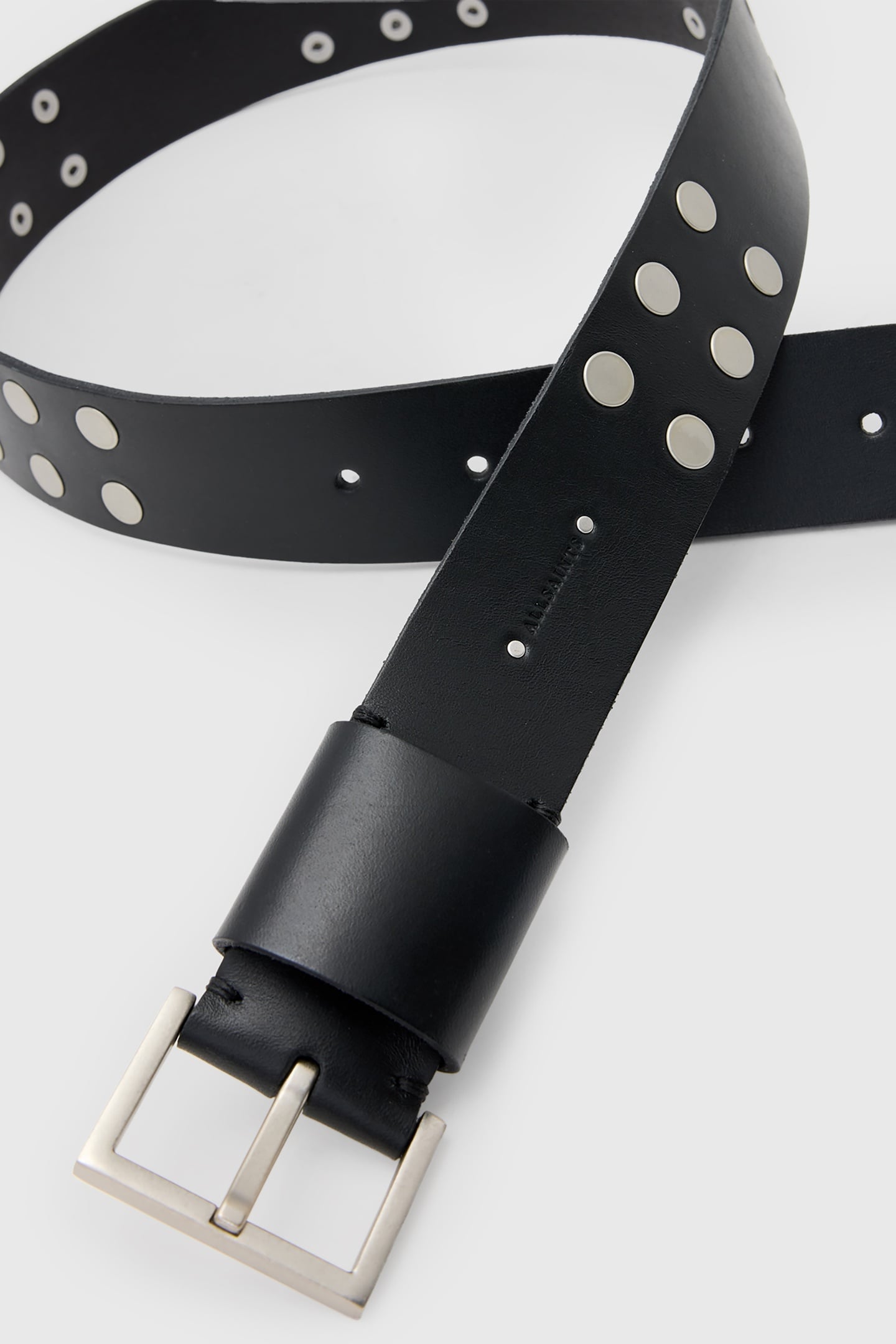 LILLIE STUD BELT BLACK/ANTQ NICKEL 5