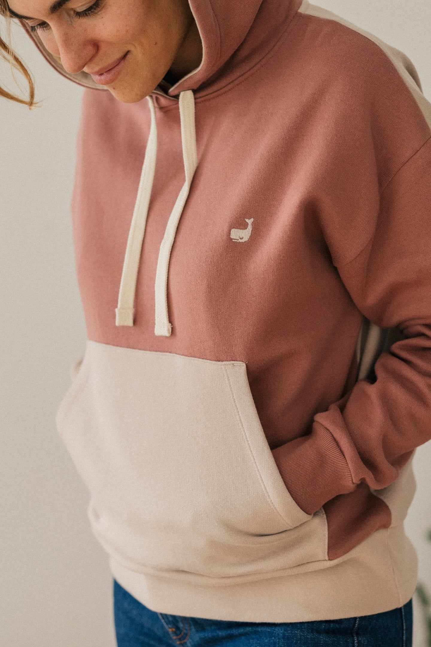 HESSA SWEATSHIRT BLOCK COLOUR CLAY 2