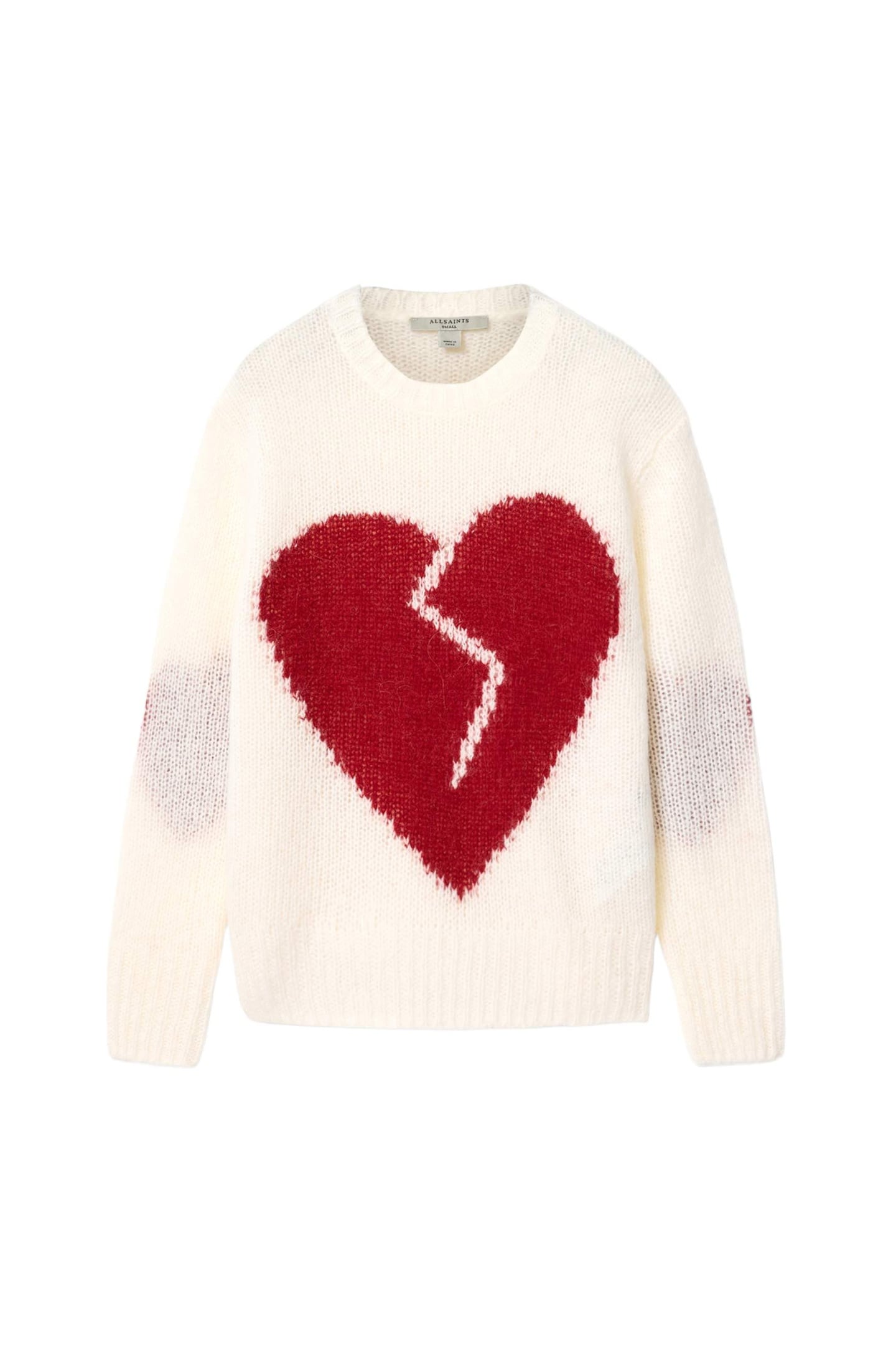 LUVHEART CREW ECRU WHITE/RED 6
