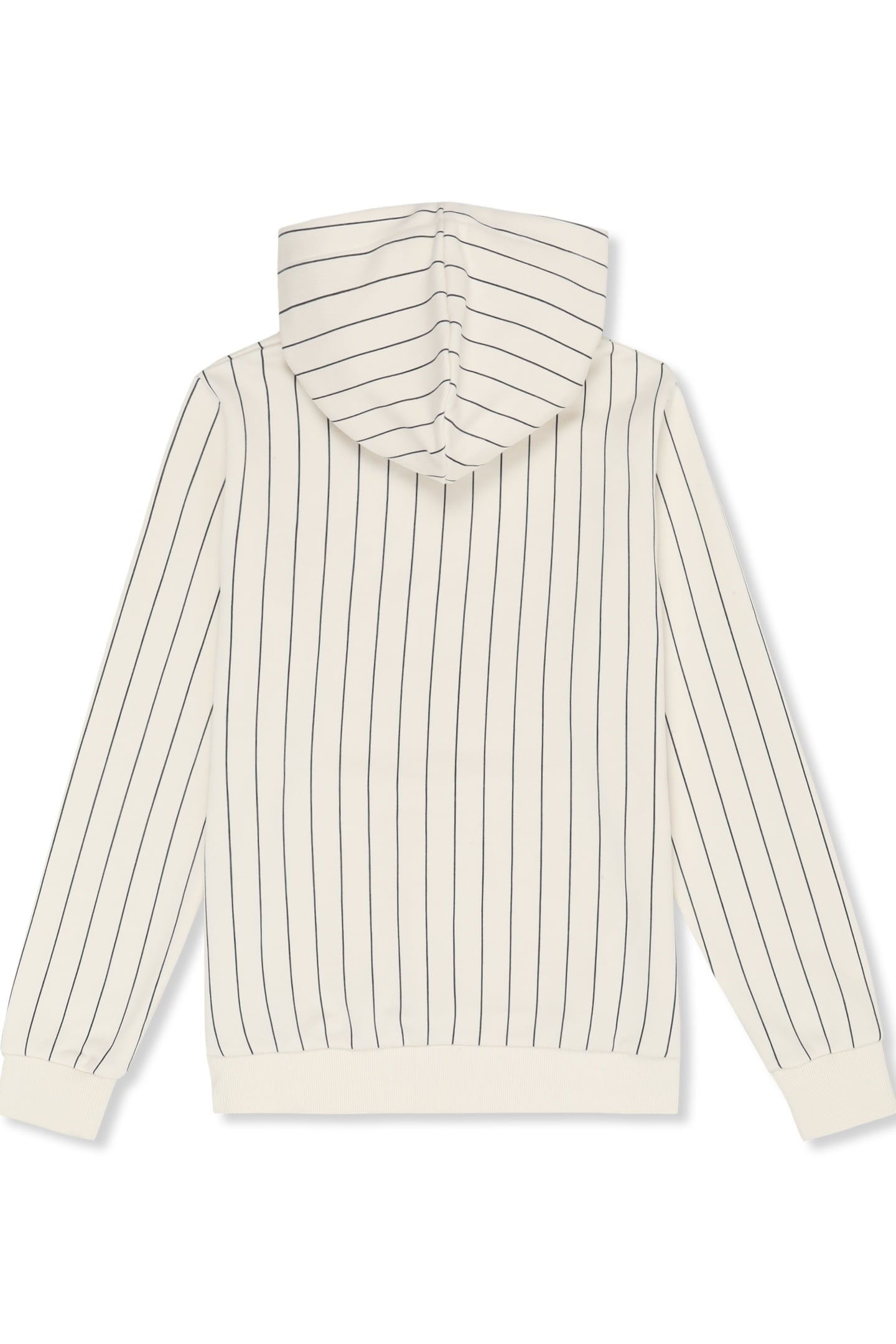 RIFREDI RELAXED GRAPHIC PINSTRIPED HOODIE EGRET / BLACK IRIS 2