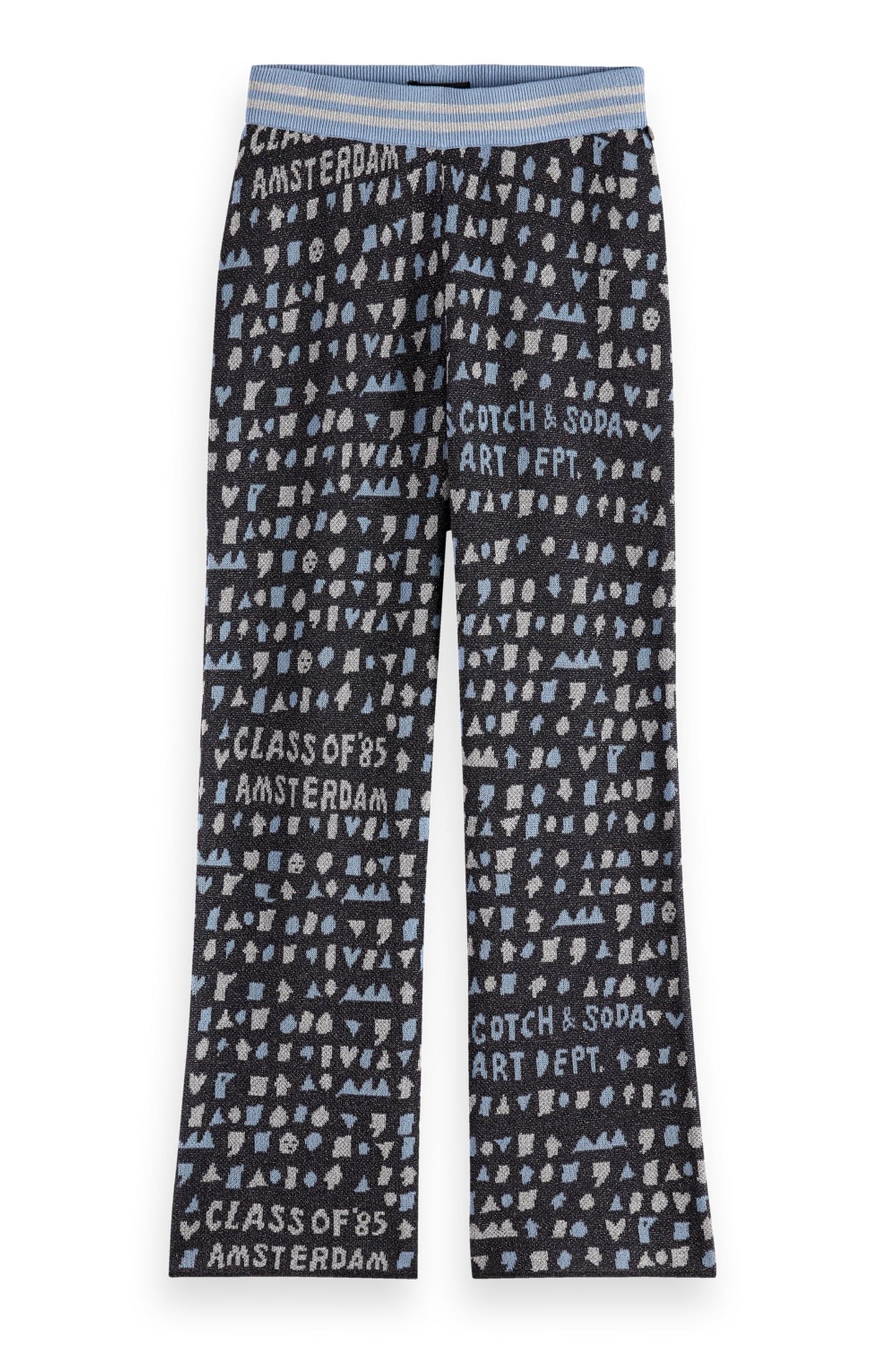 GIRL STRAIGHT-LEG JACQUARD SWEATPANTS CHARCOAL ART 2