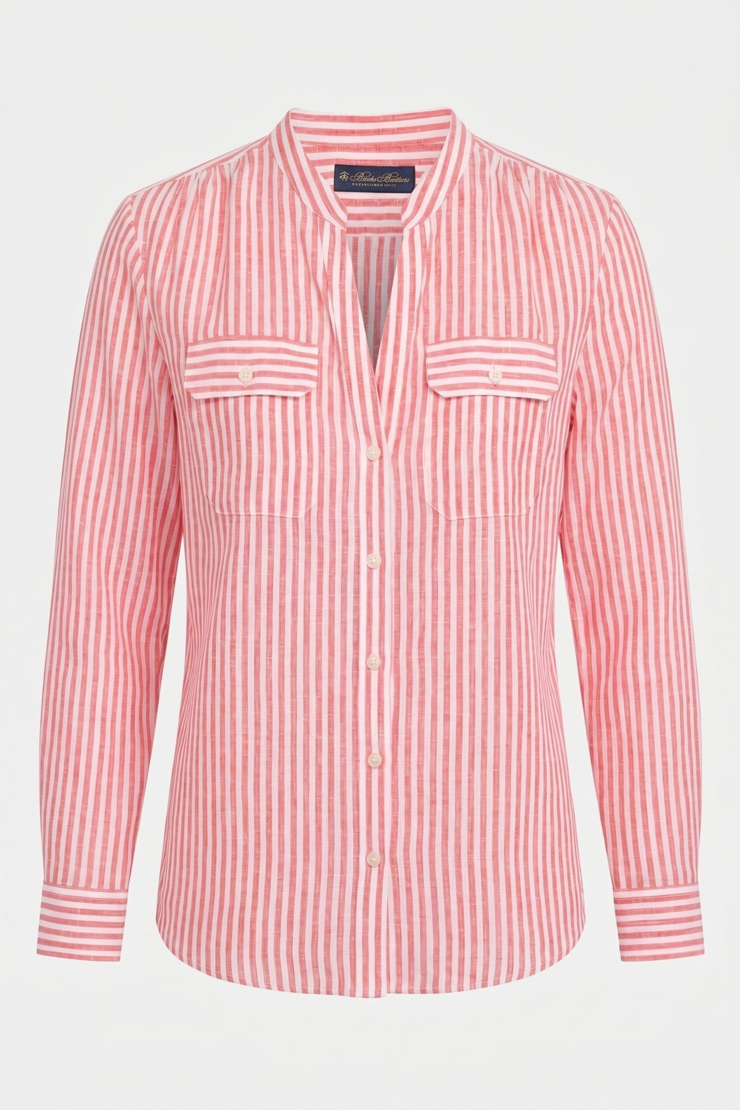 COREAN COLLAR SHIRT LINEN RED 5