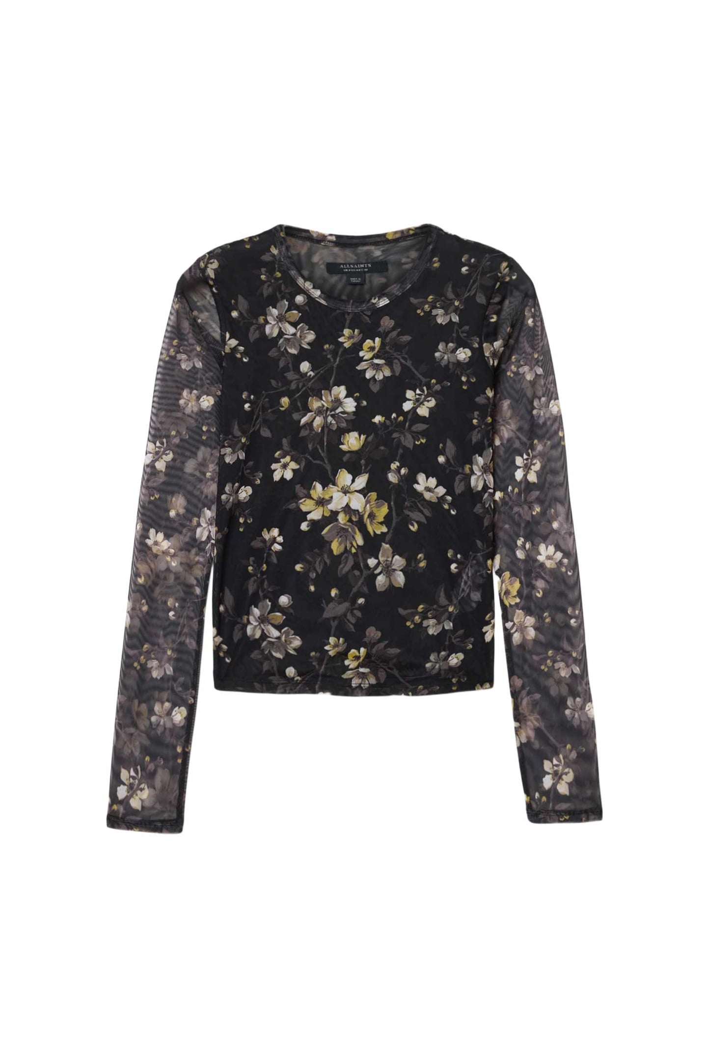 ELLIE MESH LS TEE VINE BLACK 7