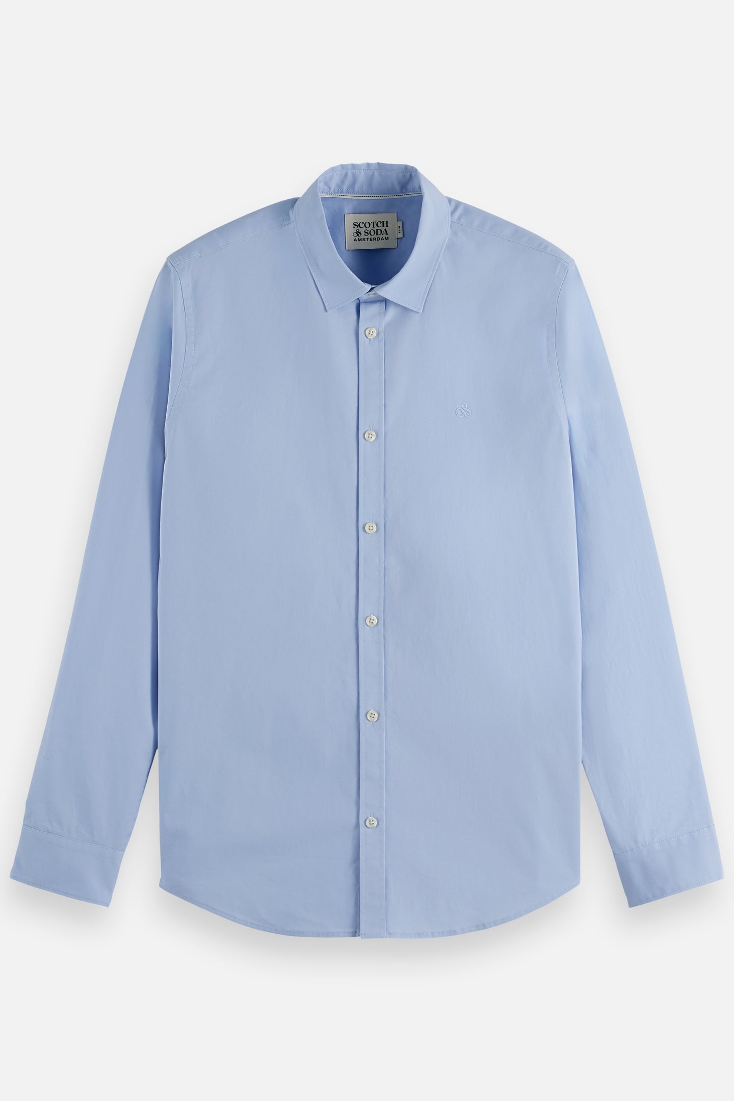 NOS COTTON POPLIN SLIM-FIT SHIRT SHIRT BLUE 4
