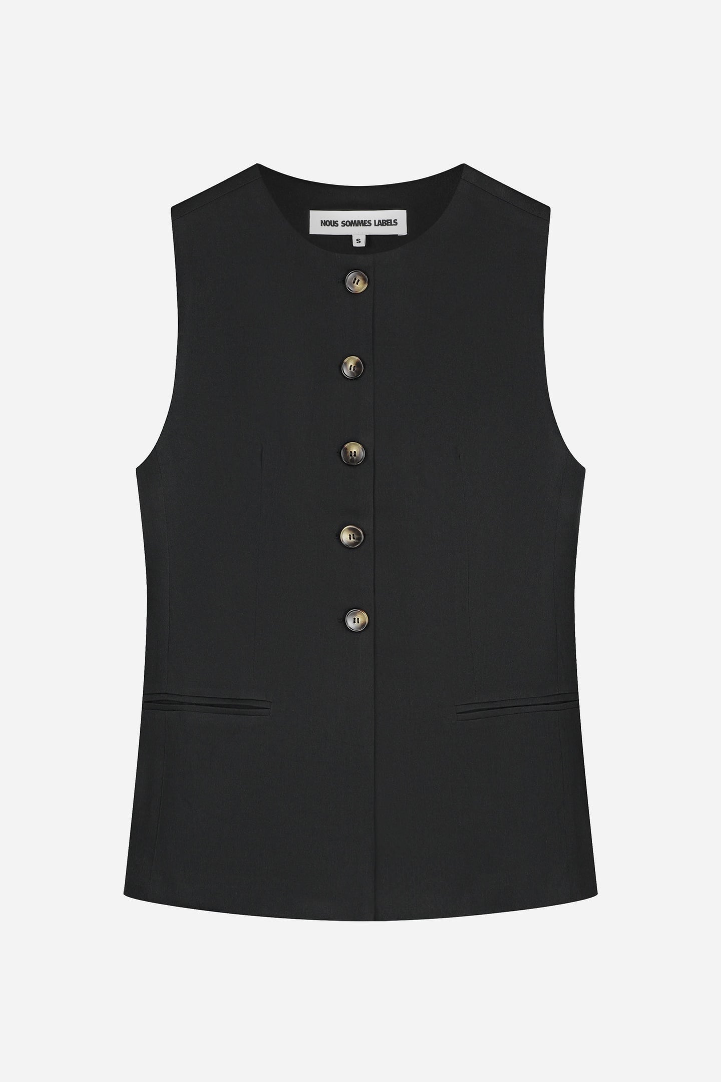 NOUS SOMMES LABELS – TEDDIE GILET BLACK 3