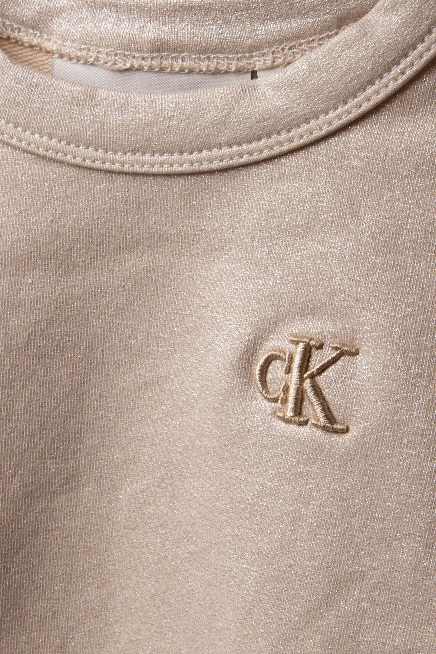 GIRLS GLITTER COATED LS TEE FROSTED ALMOND 4